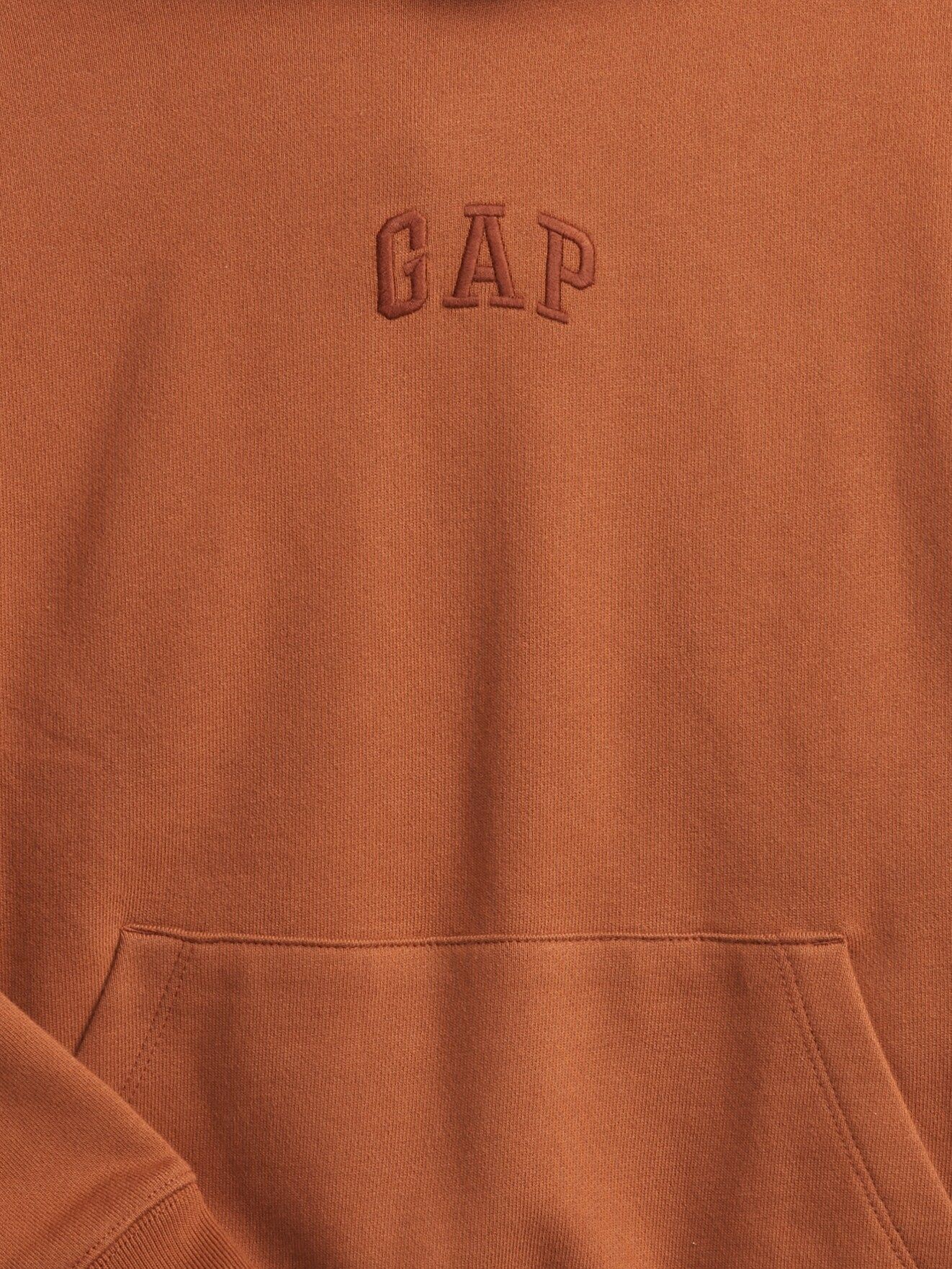 Oranžová klučičí mikina GAP Logo pocket hoodie - 98-110 - obrázek 3