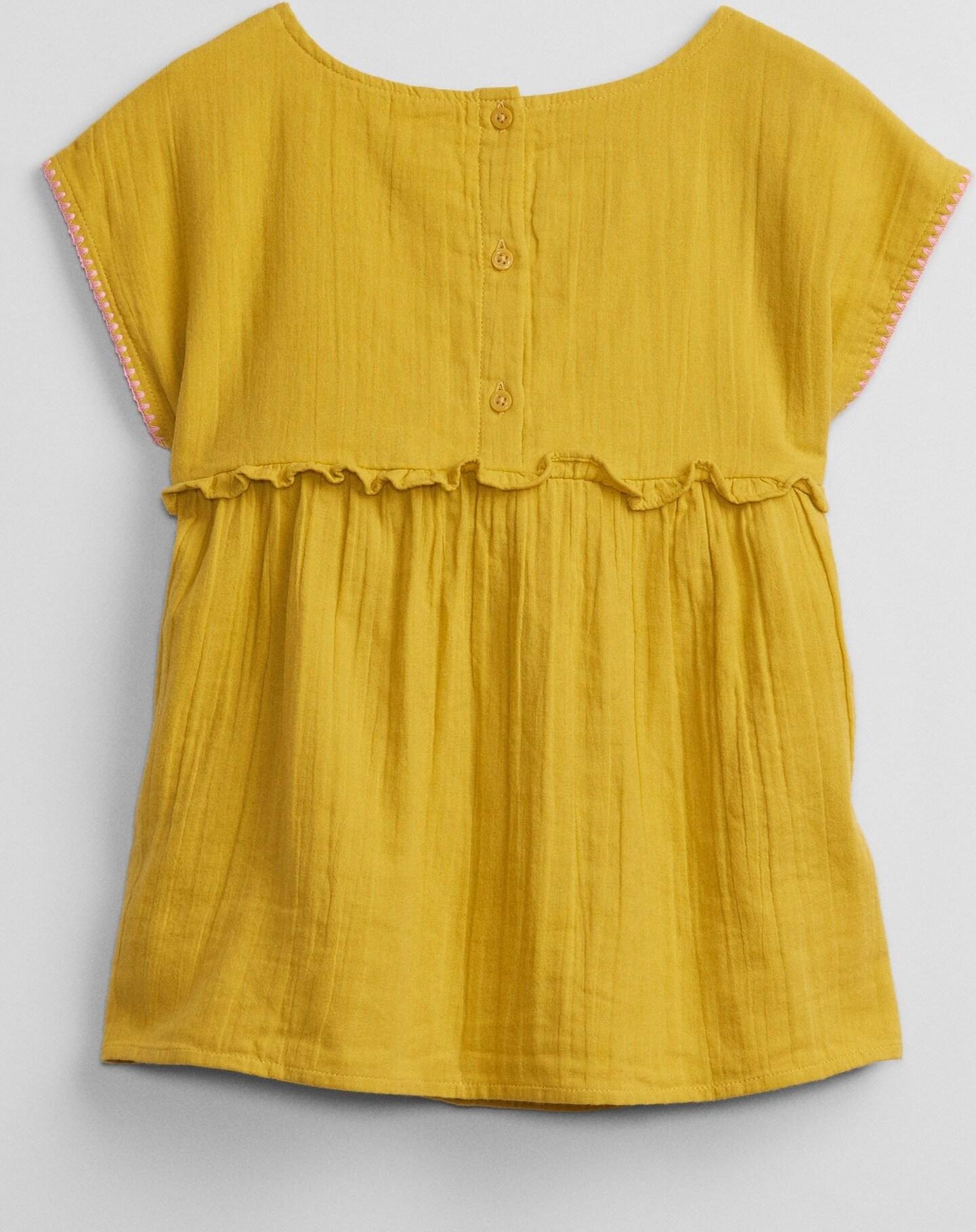 GAP EMB Woven Top dětský Žlutá - 146 - obrázek 2