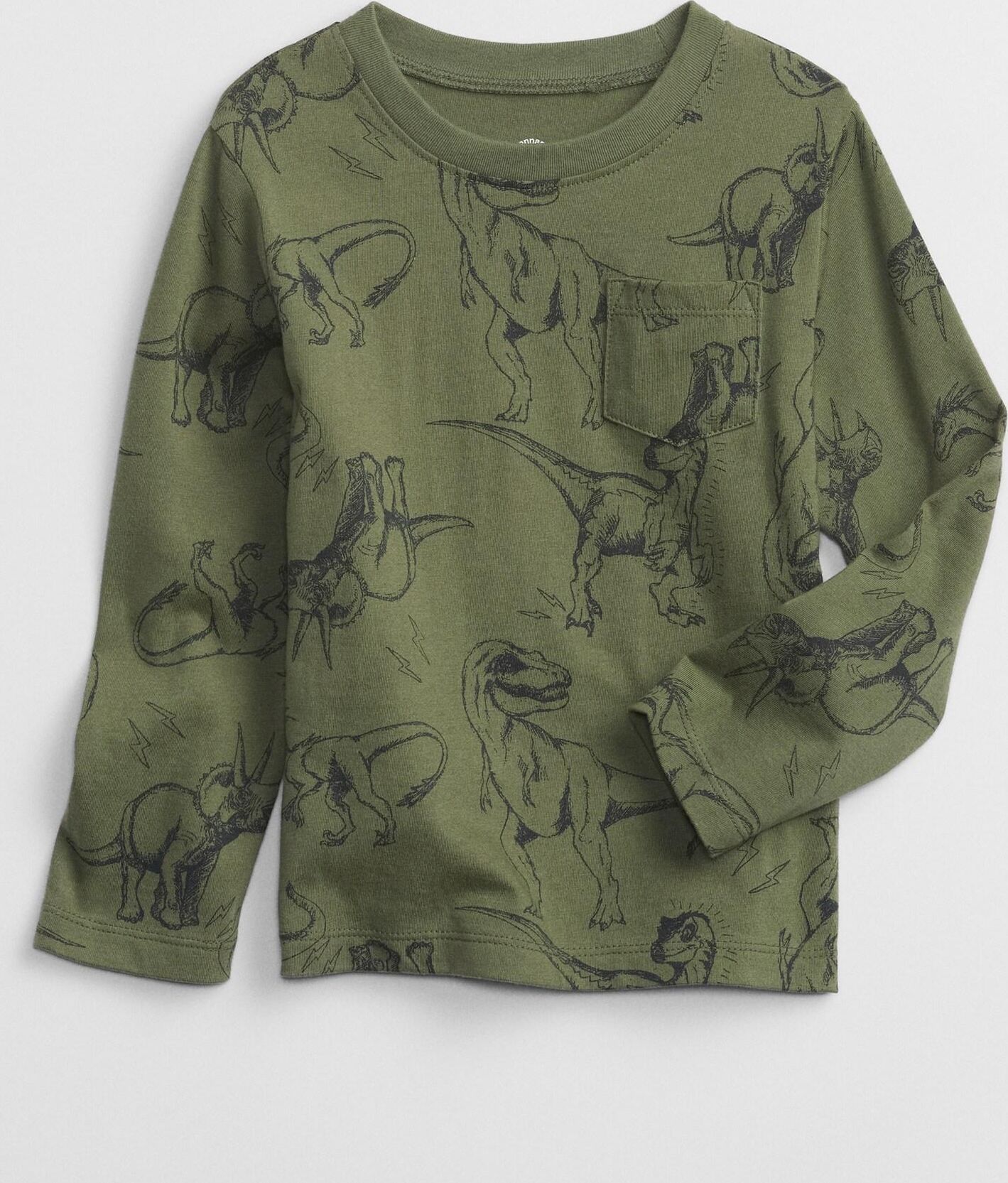 Zelené klučičí tričko long sleeve dinosaurian print t-shirt - 80-86 - obrázek 1