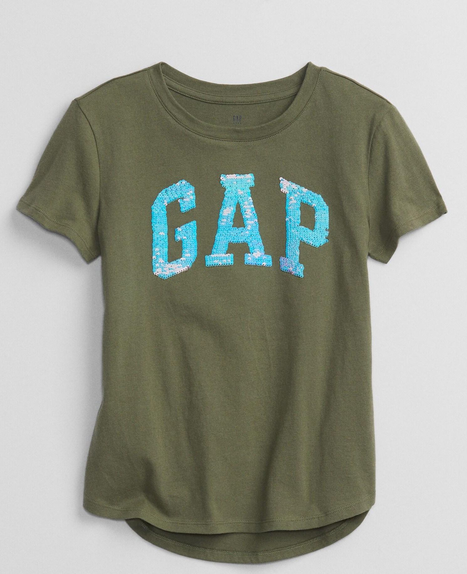 Zelené holčičí tričko GAP Logo better arch t-shirt - 98-110 - obrázek 2