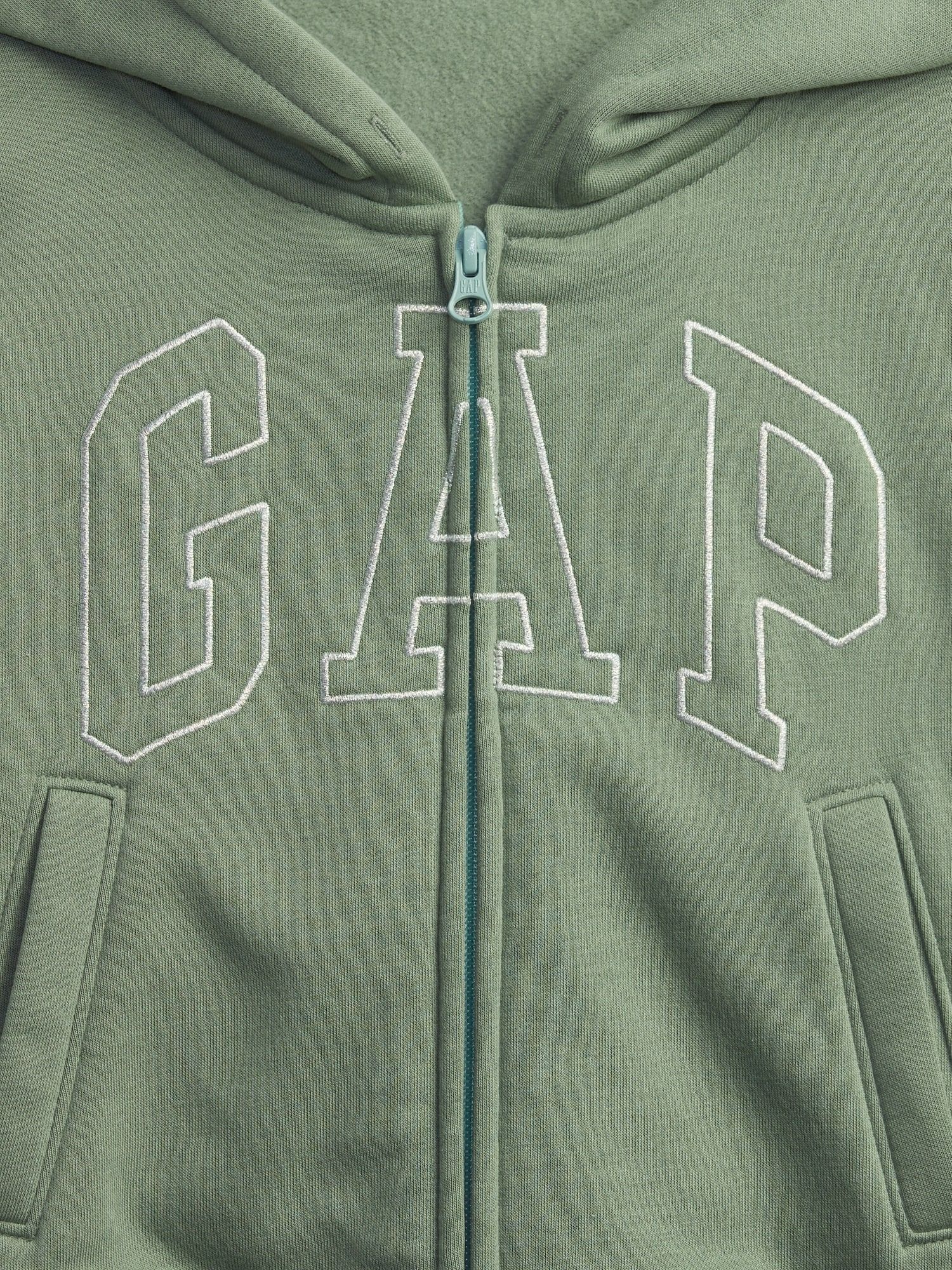 Zelená holčičí mikina GAP Logo hoodie - 98-110 - obrázek 2