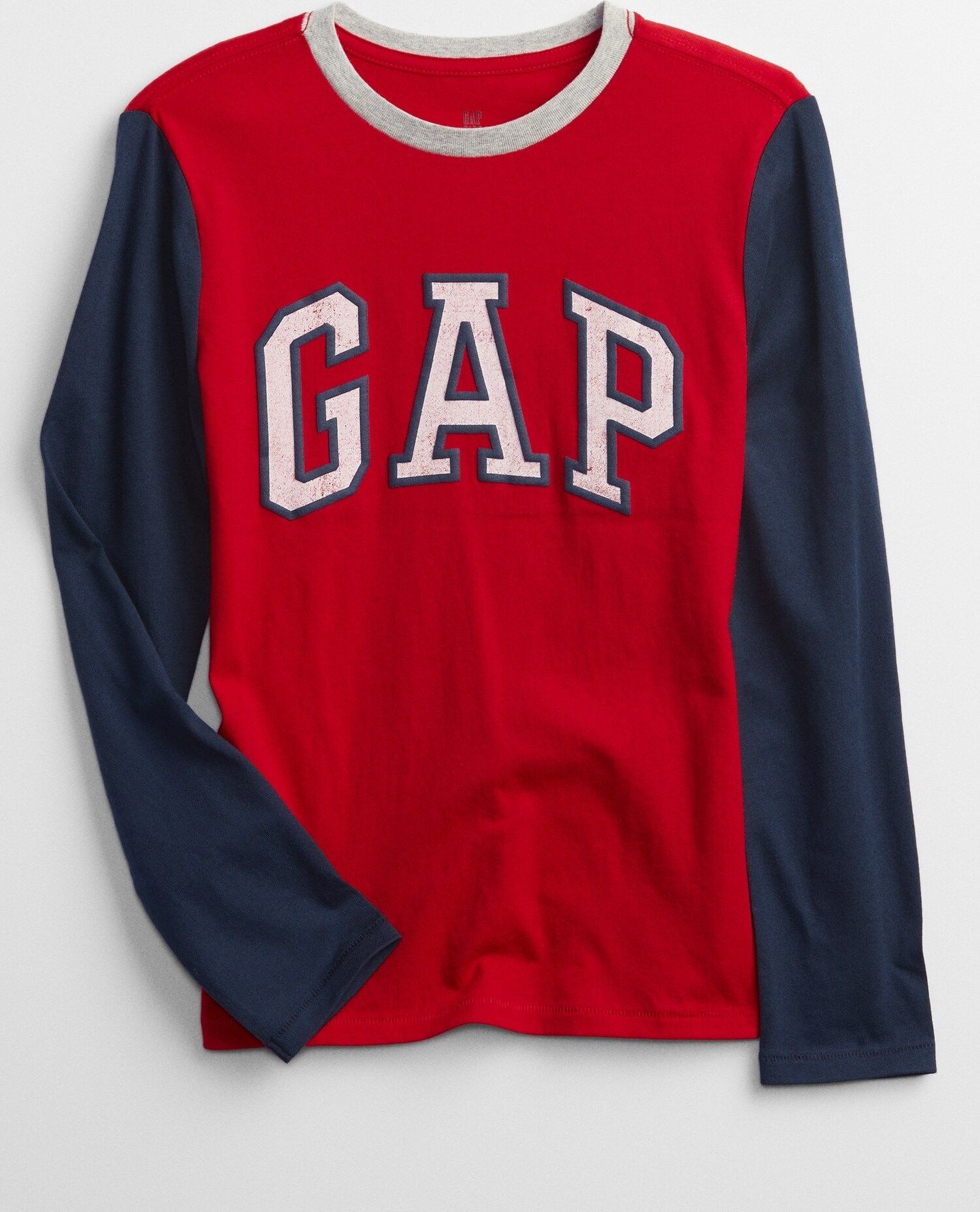 Červené klučičí tričko GAP Logo long sleeve t-shirt - 98-110 - obrázek 1