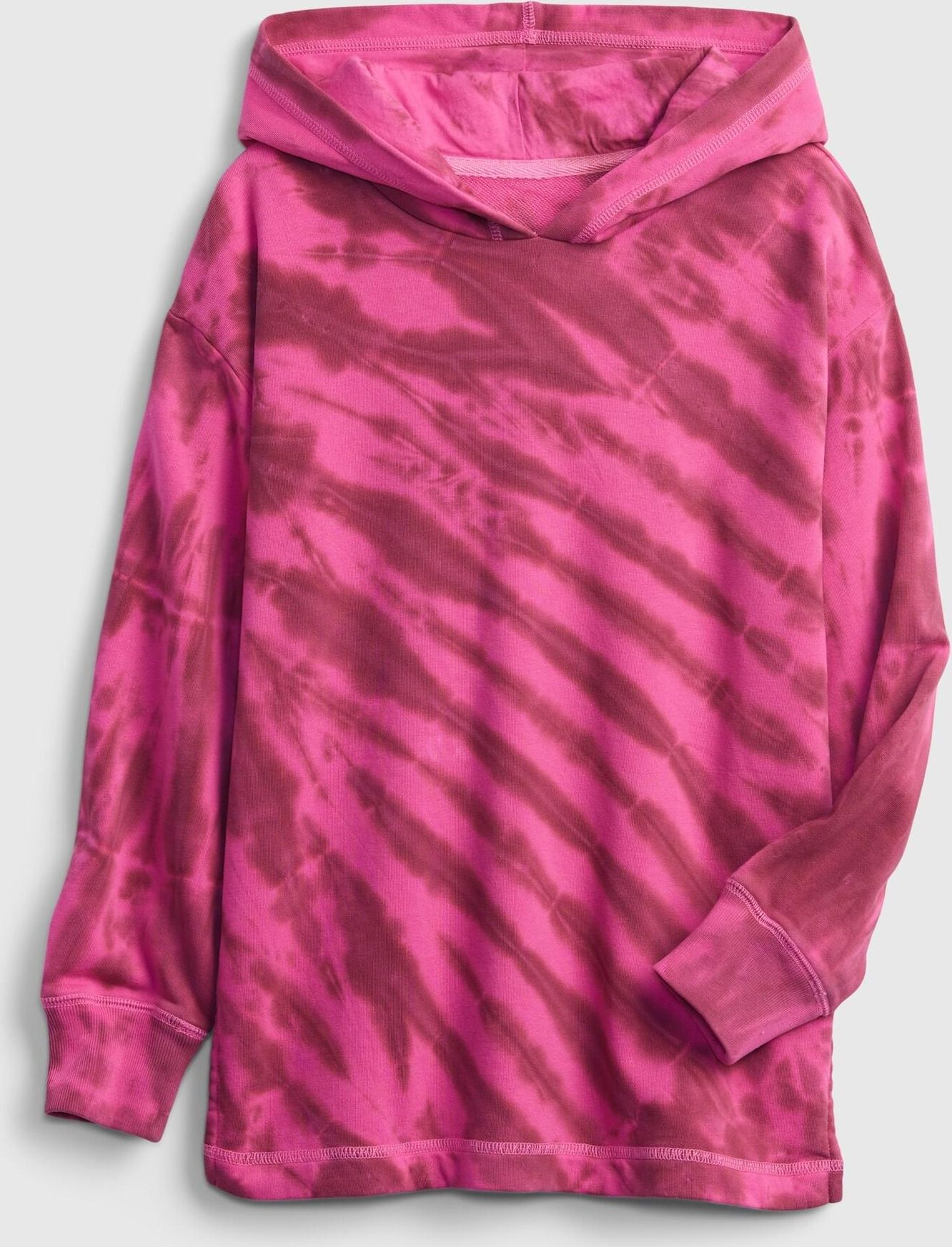 Růžová holčičí mikina ovrsized hoodie - 116-128 - obrázek 1