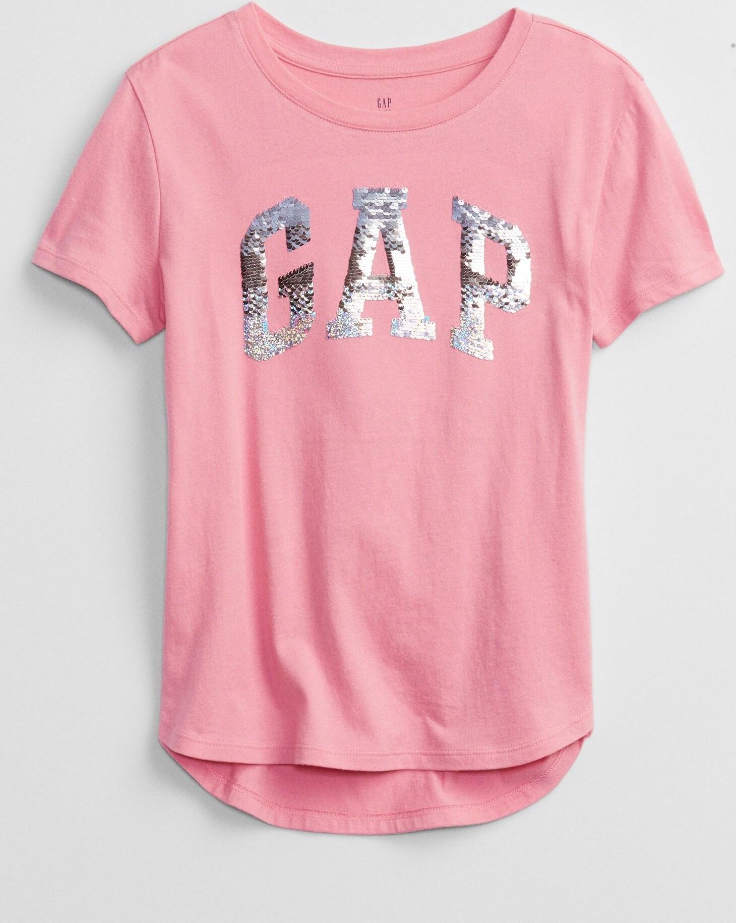Růžové holčičí tričko GAP Logo better arch t-shirt - 98-110 - obrázek 1