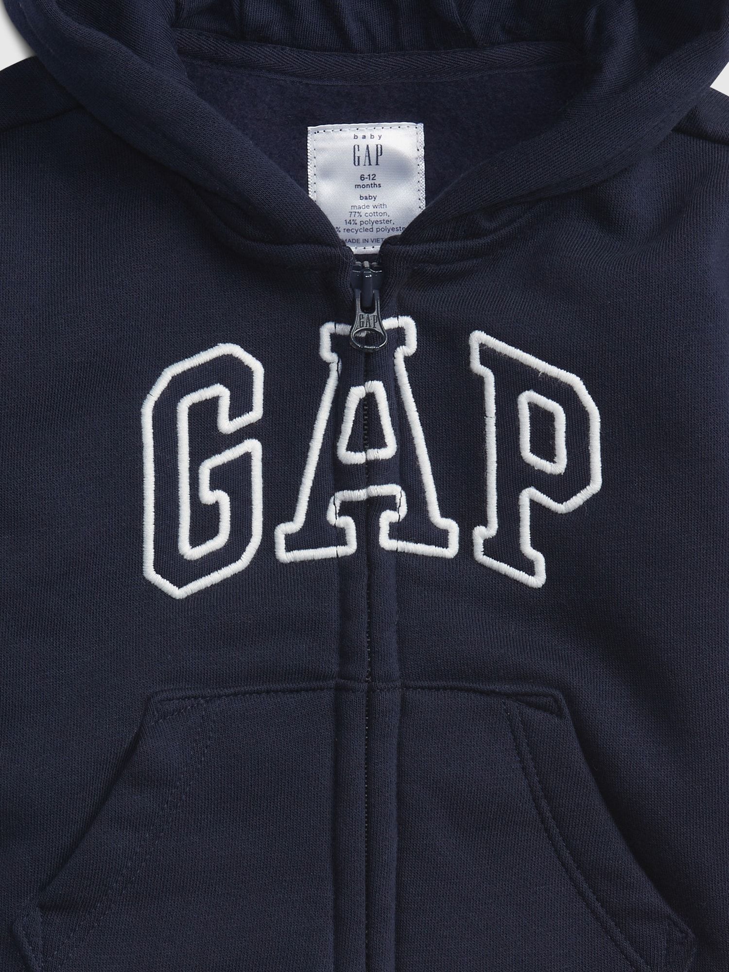 Modrá klučičí mikina GAP logo fleece - 62-68 - obrázek 3