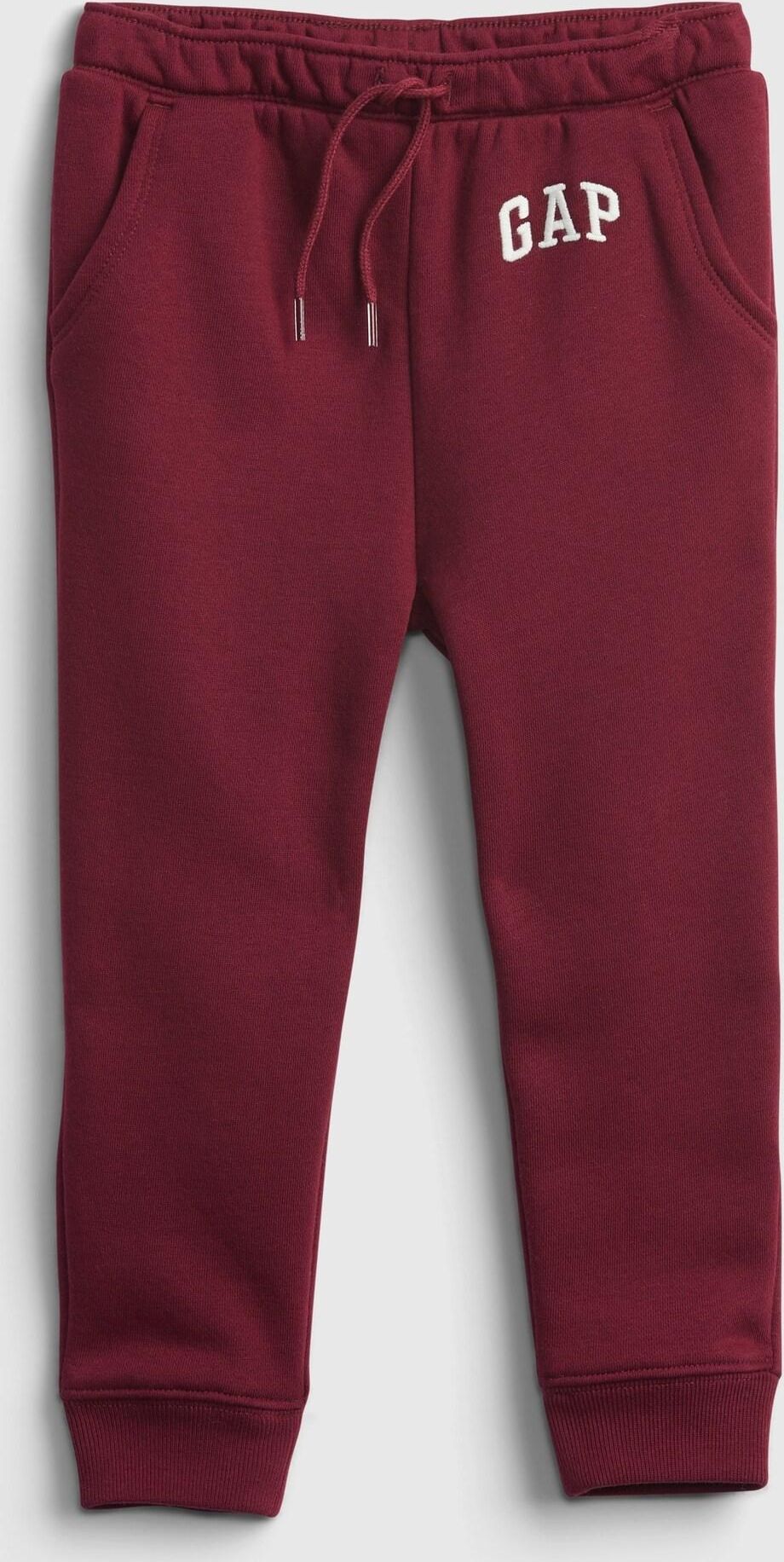 Červené holčičí tepláky GAP Logo cozy joggers - 80-86 - obrázek 1