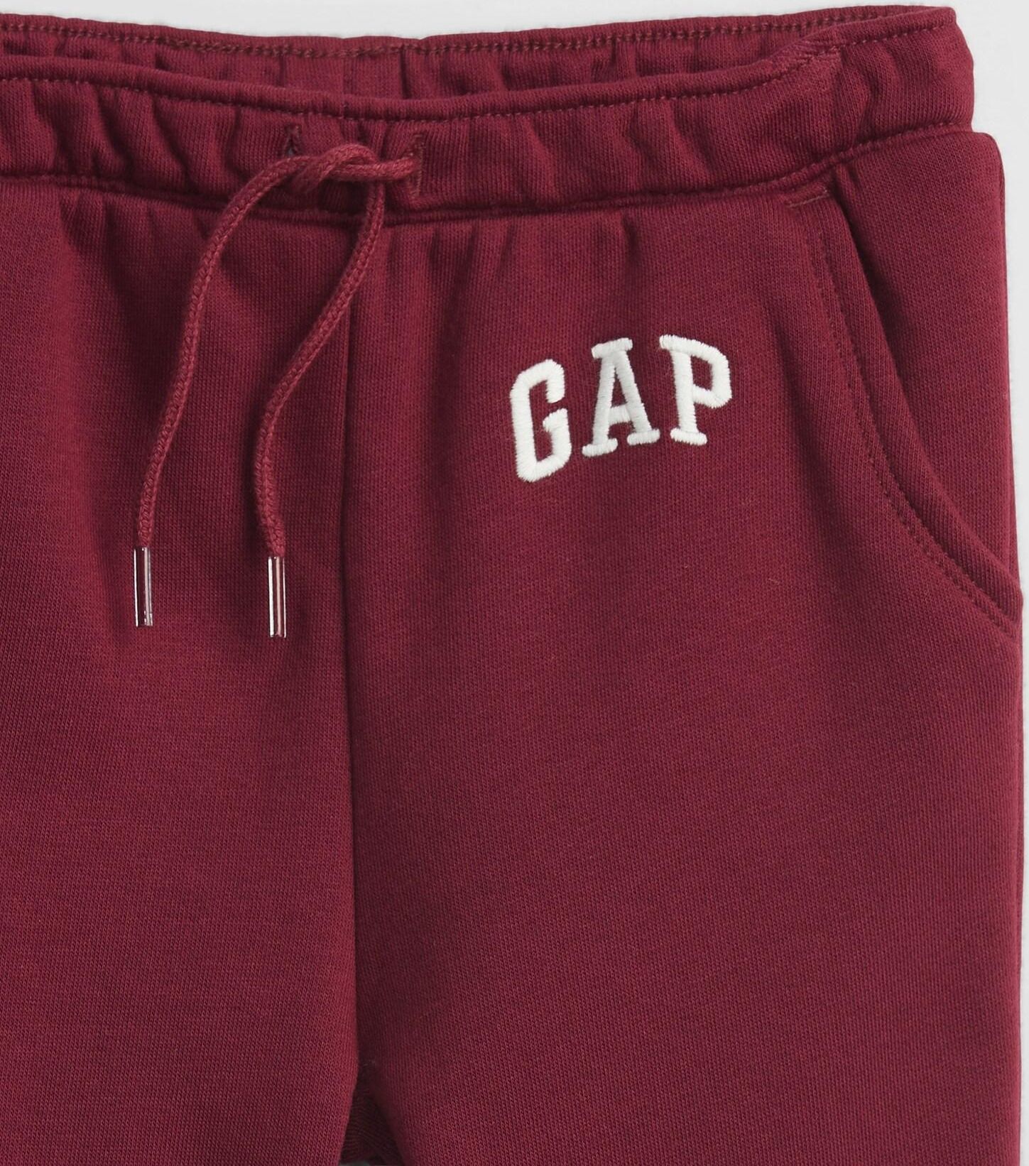 Červené holčičí tepláky GAP Logo cozy joggers - 80-86 - obrázek 3