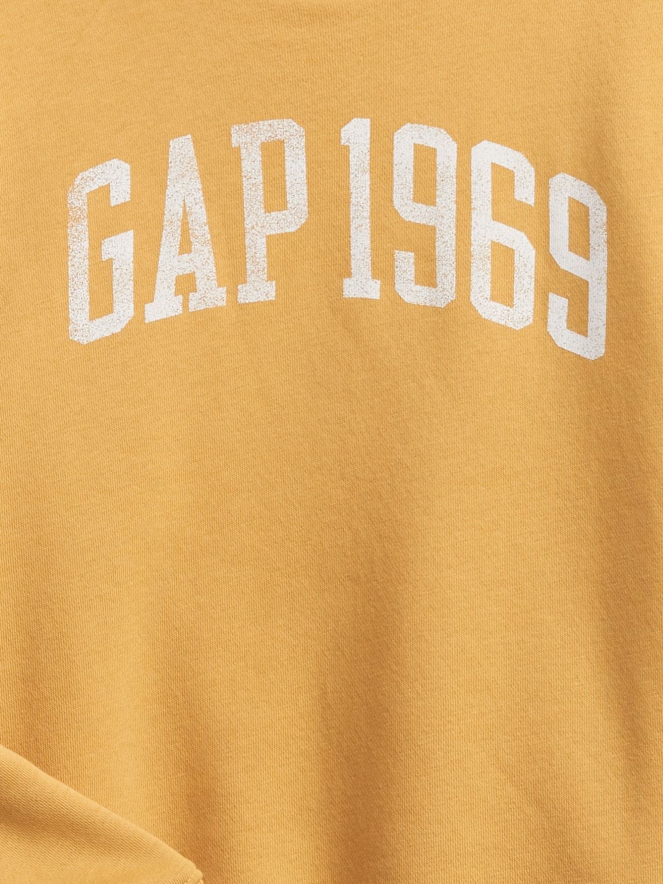 Žlutá holčičí mikina GAP Logo crew - 98-110 - obrázek 4