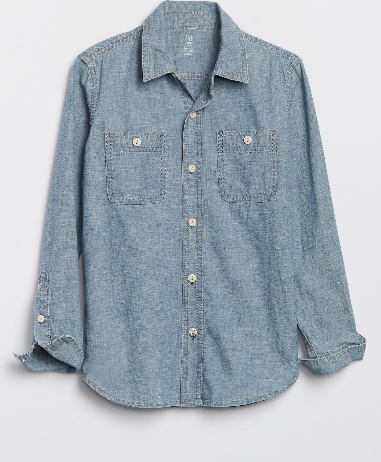 Modrá klučičí košile hambray carpenter shirt - 98-110 - obrázek 1