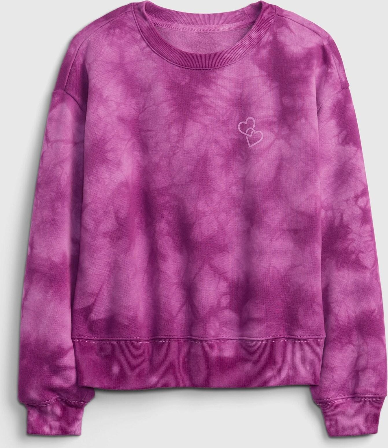 Růžová holčičí mikina tie-dye crew - 98-110 - obrázek 1