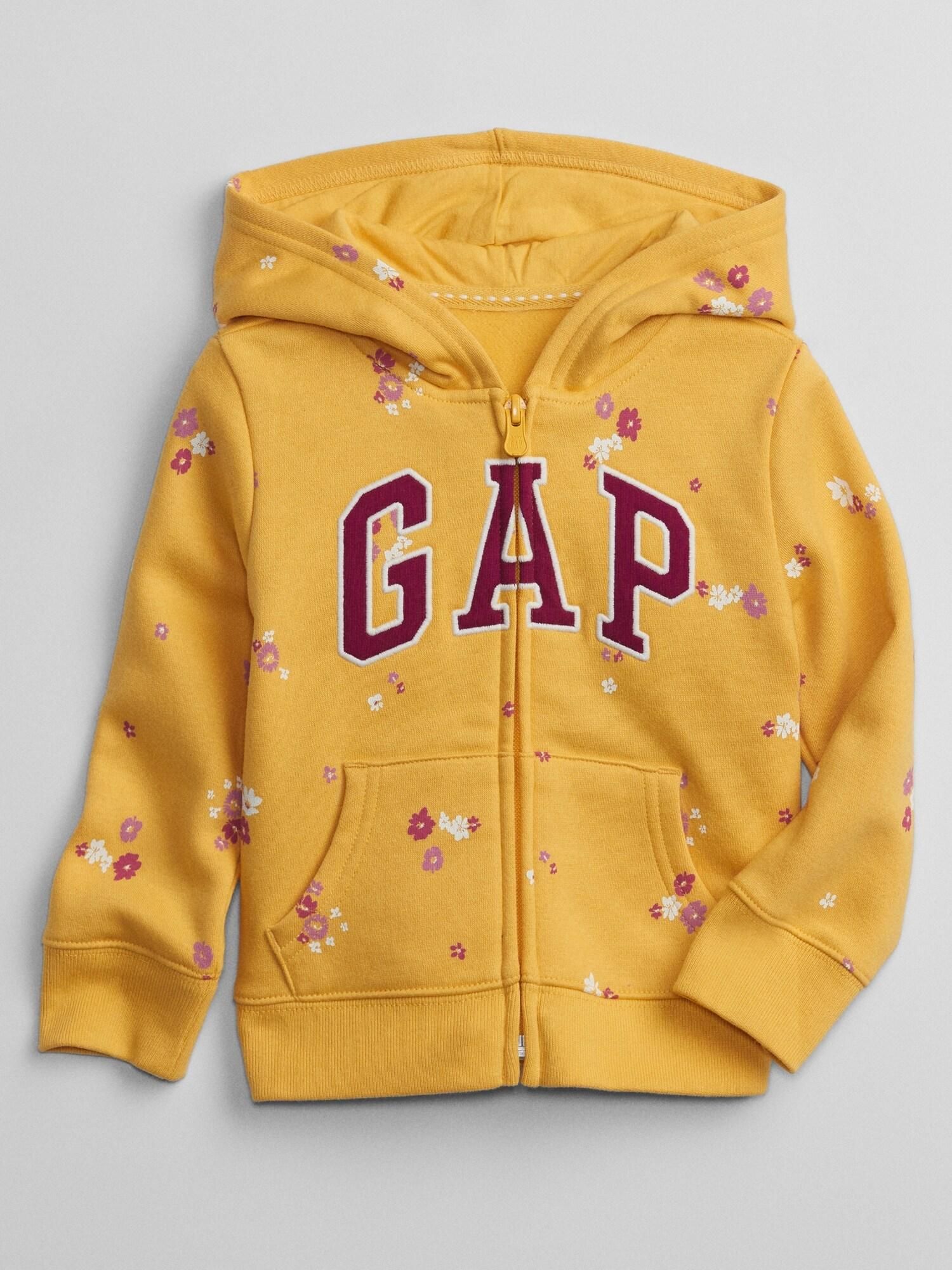 Žlutá holčičí mikina GAP Logo pocket hoodie - 86-92 - obrázek 1