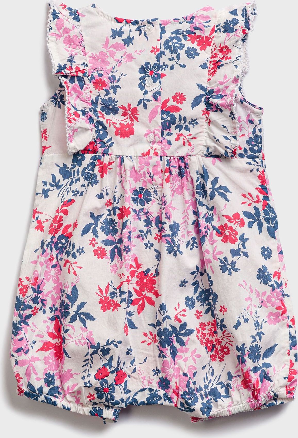 Růžový holčičí dětský overal floral woven GAP - 50-62 - obrázek 2