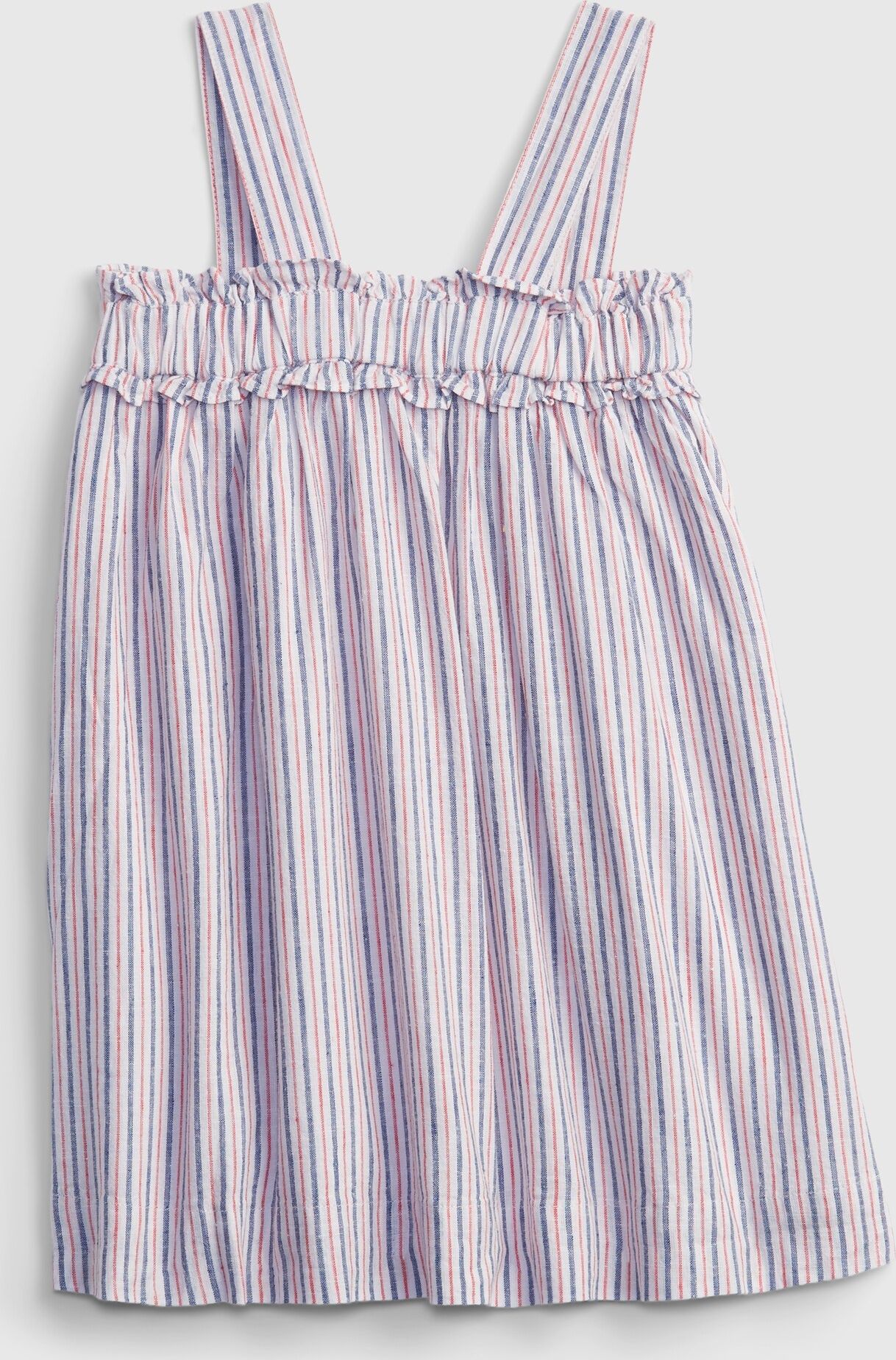 GAP Linen Stripe Šaty dětské Růžová - 80-86 - obrázek 2