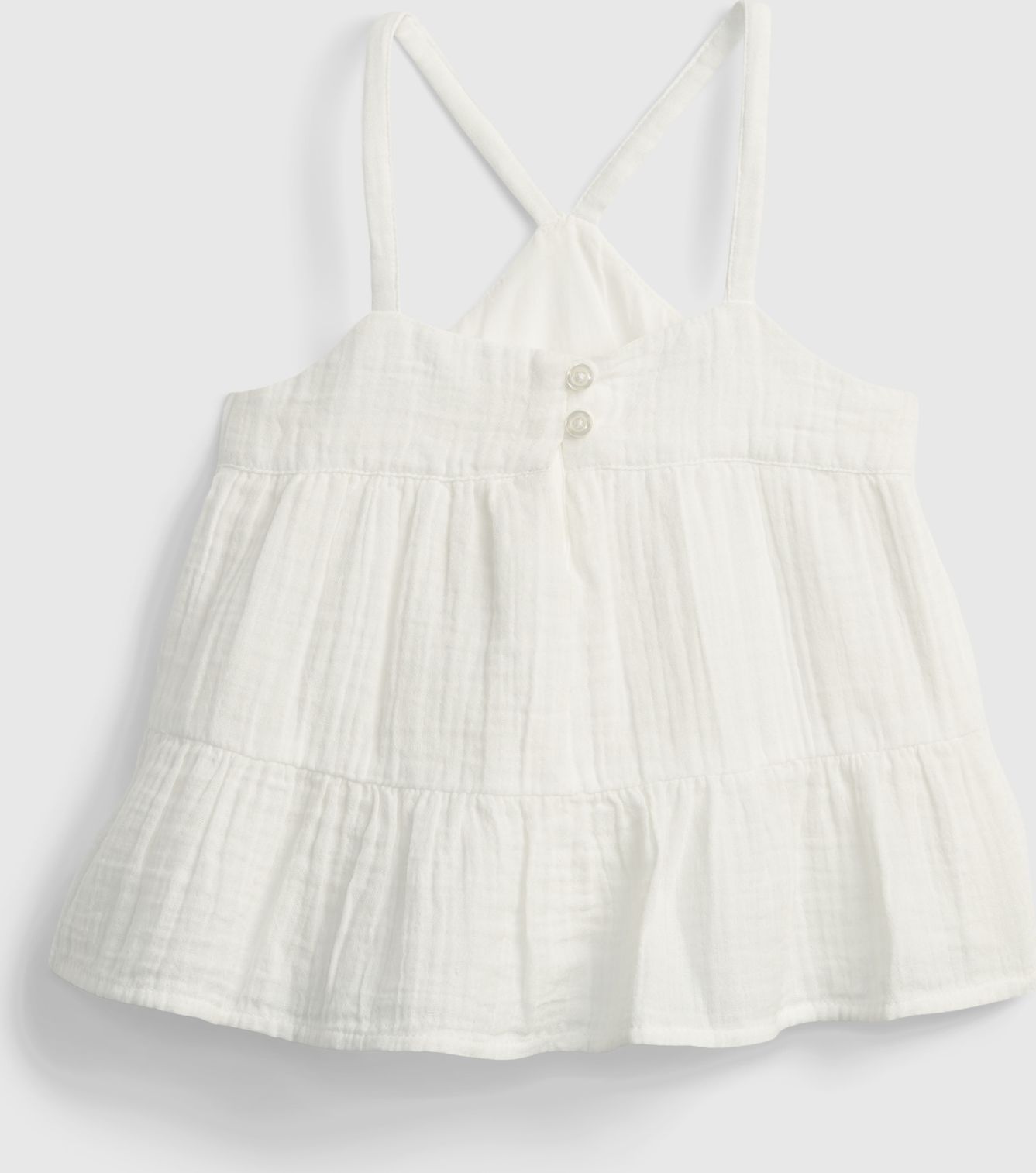 Smetanový holčičí dětský top strappy gauze tank GAP - 86-92 - obrázek 1