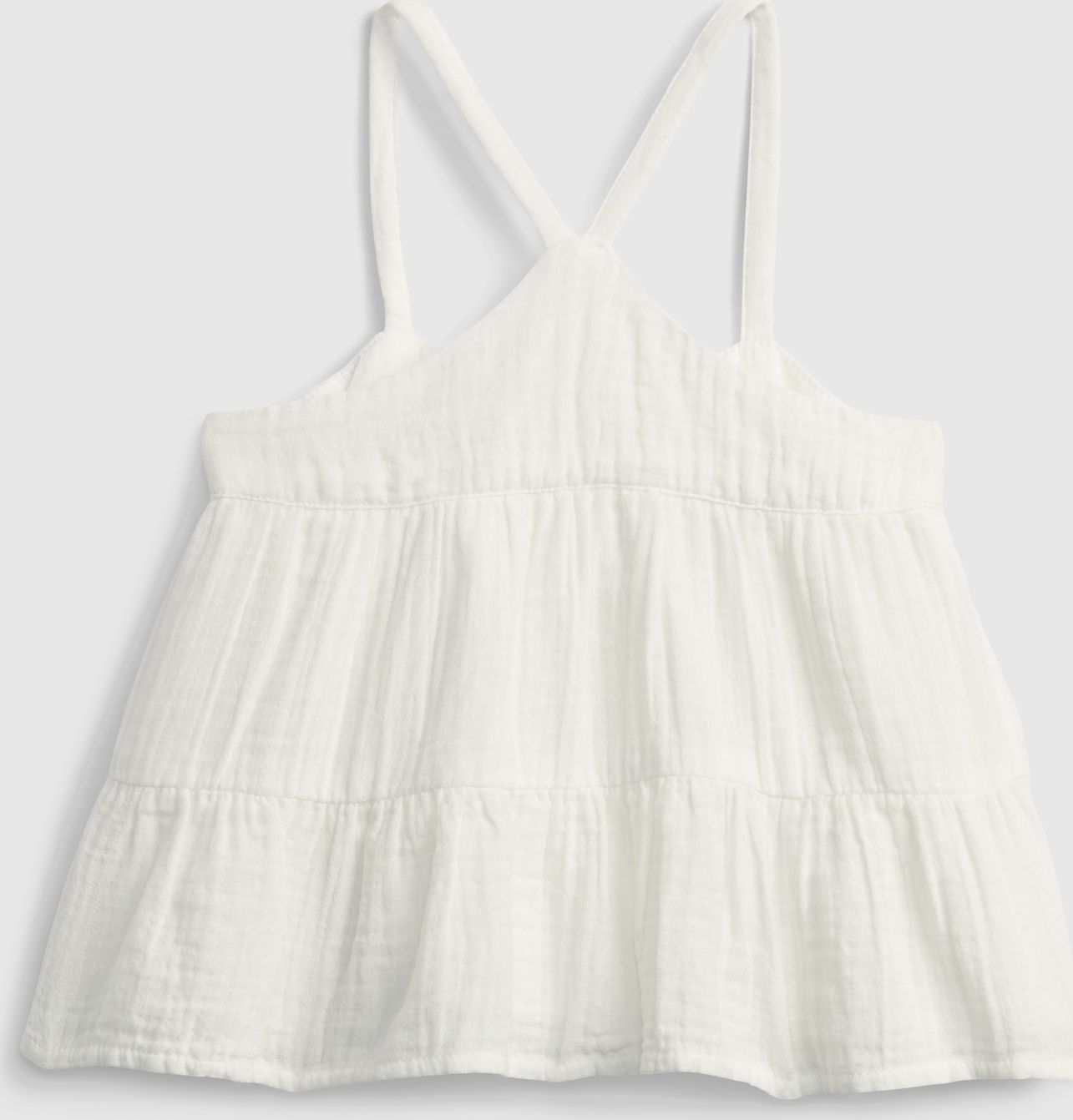 Smetanový holčičí dětský top strappy gauze tank GAP - 86-92 - obrázek 2