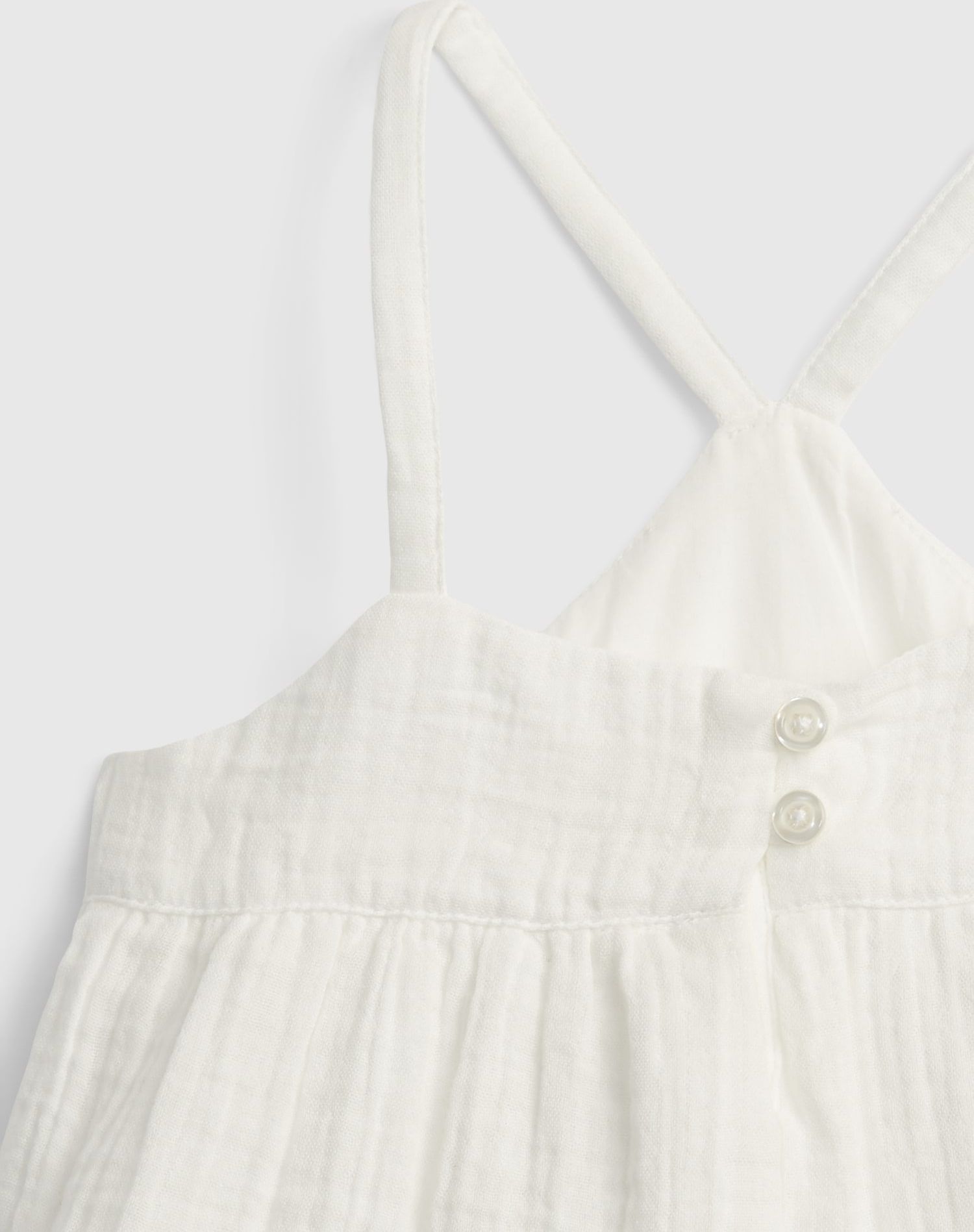 Smetanový holčičí dětský top strappy gauze tank GAP - 86-92 - obrázek 3