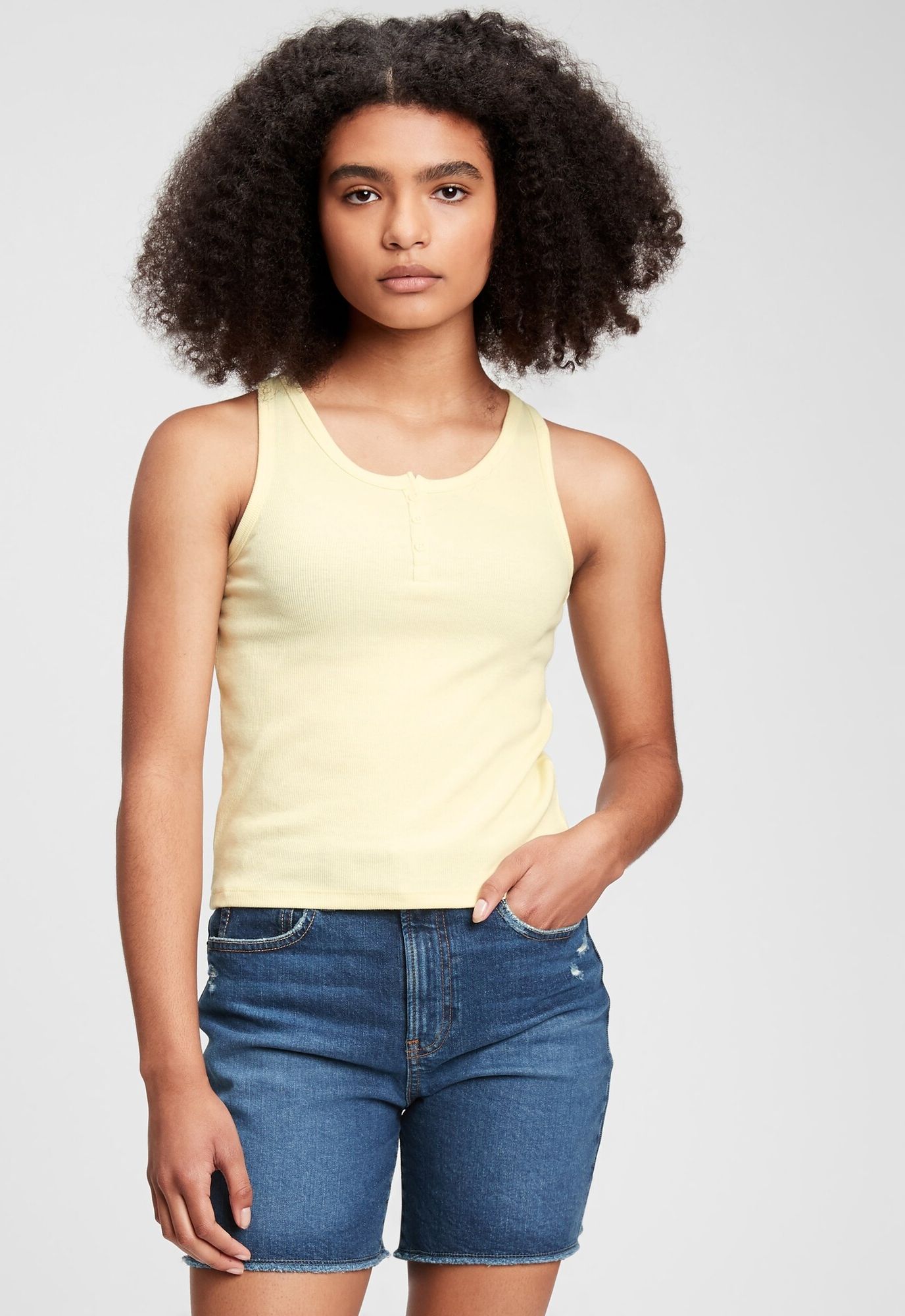 GAP TW Henley Tílko dětské Žlutá - 128 - obrázek 1