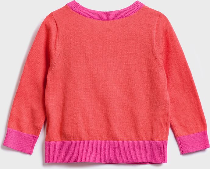 Červený holčičí dětský svetr graphic crewneck sweater GAP - 86-92 - obrázek 2