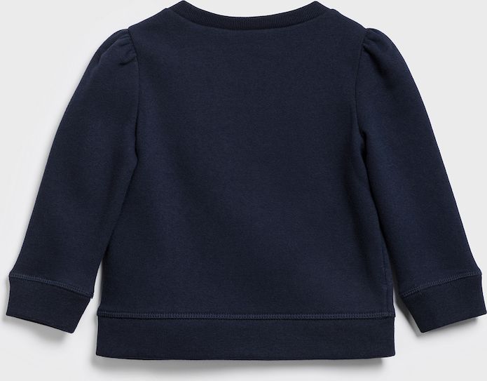 Modrá holčičí dětská mikina crewneck sweatshirt GAP - 92 - obrázek 2