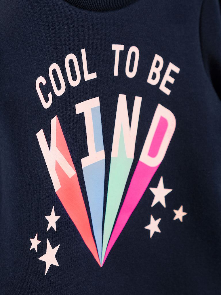 Modrá holčičí dětská mikina crewneck sweatshirt GAP - 92 - obrázek 3