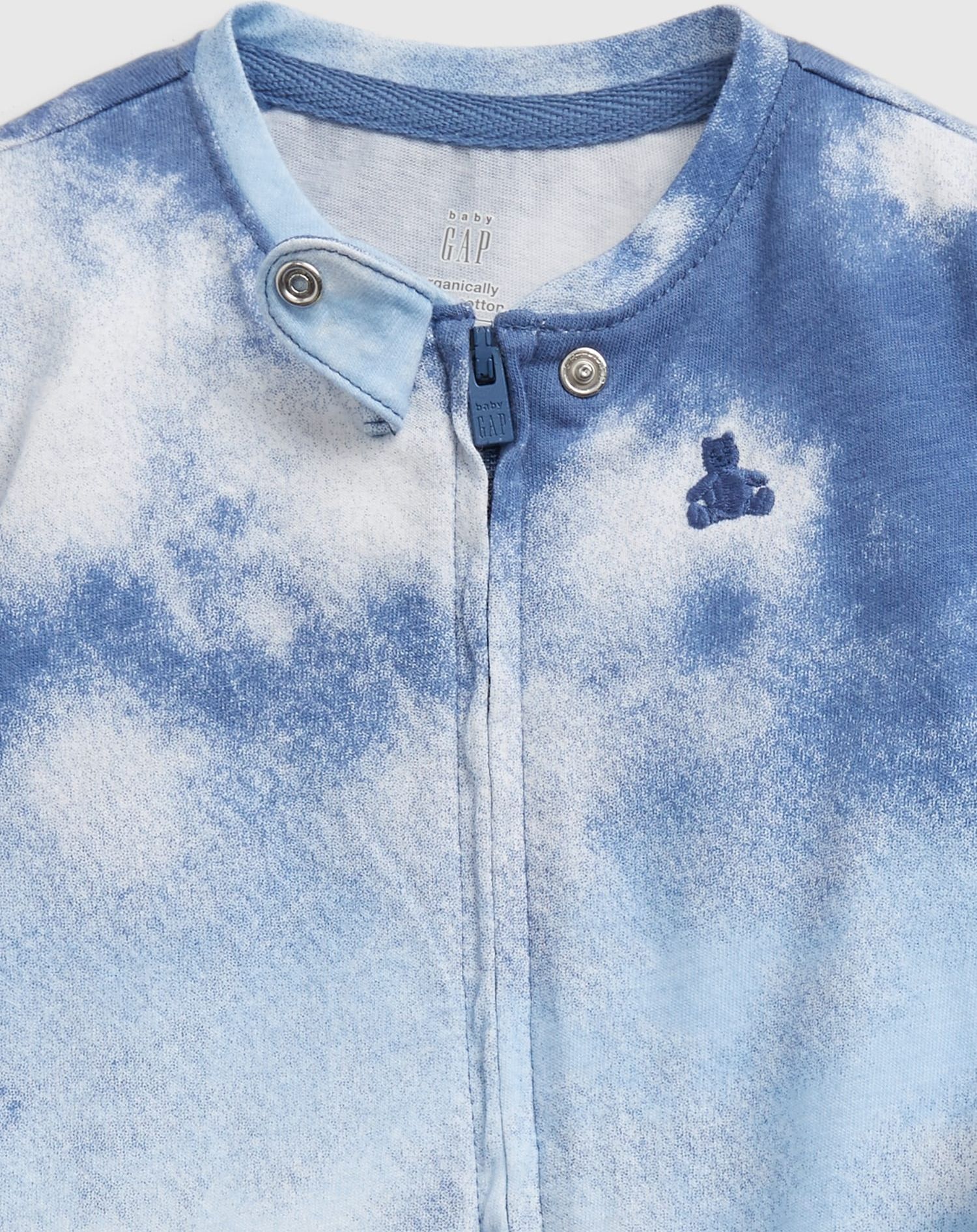 Modrý holčičí baby overal 100% organic cotton first favorite tie-dye one-piece GAP - 50-62 - obrázek 3