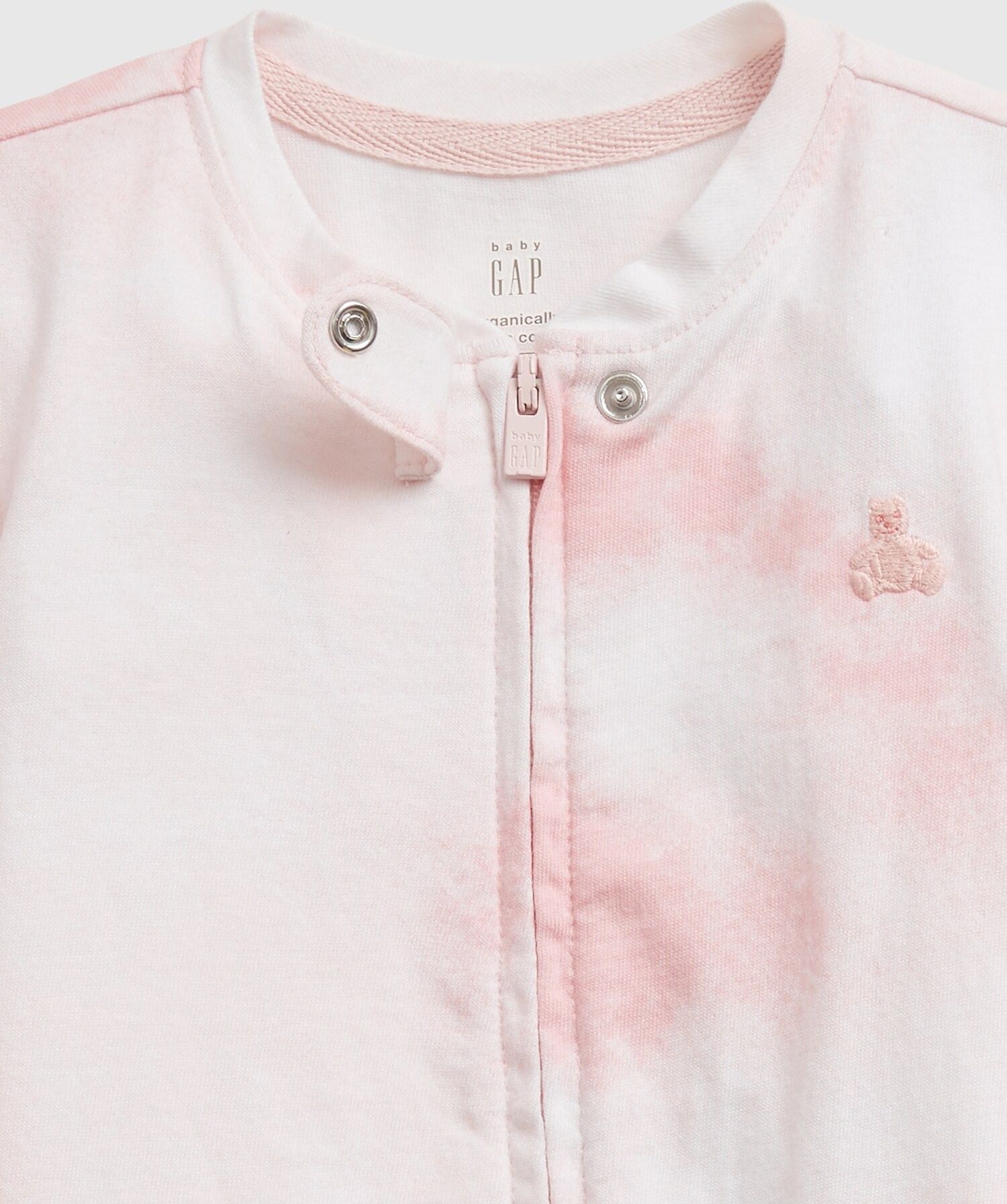 Růžový holčičí baby overal 100% organic cotton first favorite tie-dye one-piece GAP - 50-62 - obrázek 3