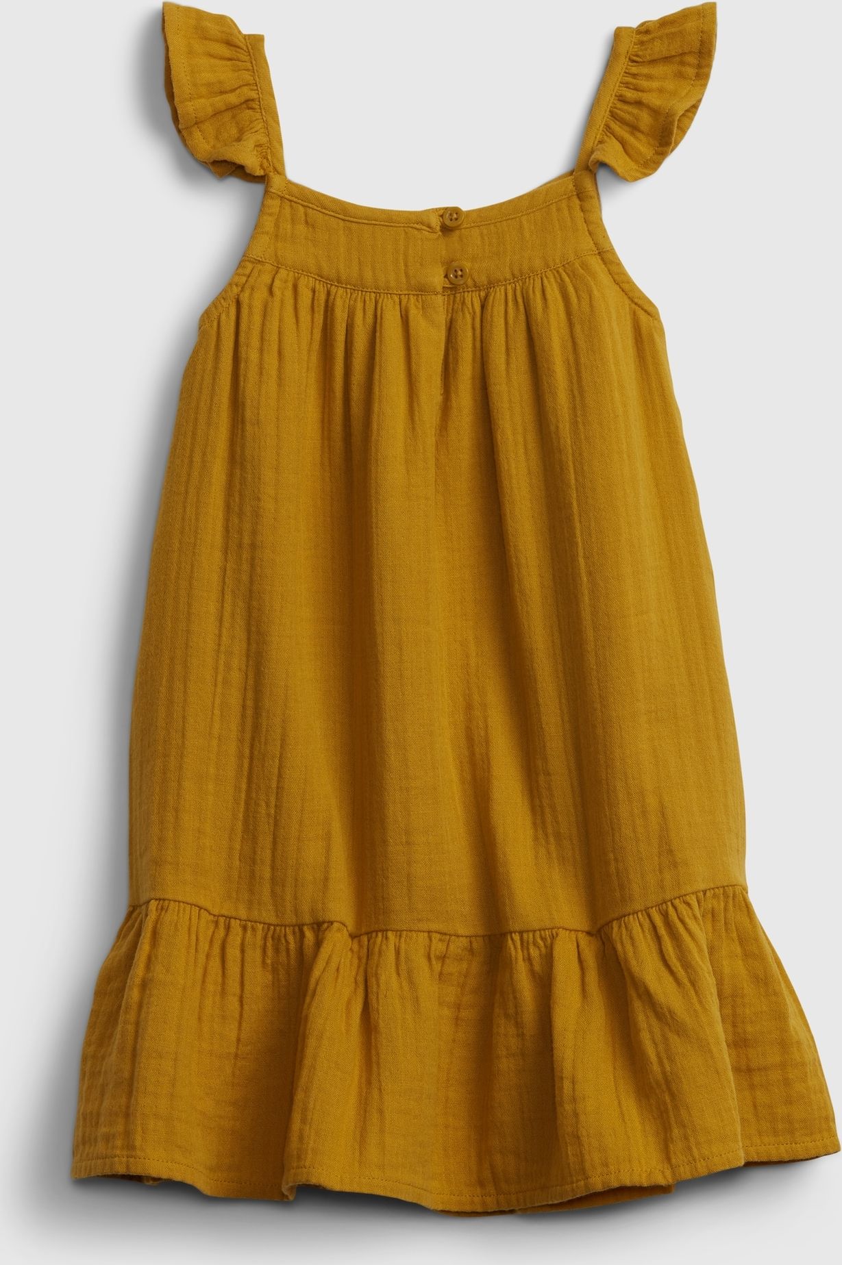 Žluté holčičí dětské šaty tier dress GAP - 80-86 - obrázek 2