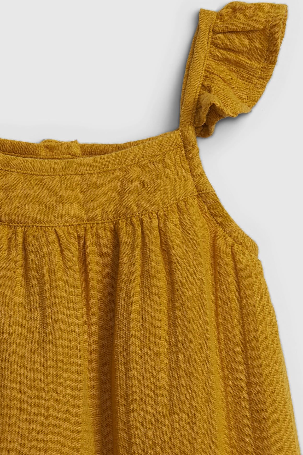 Žluté holčičí dětské šaty tier dress GAP - 80-86 - obrázek 3