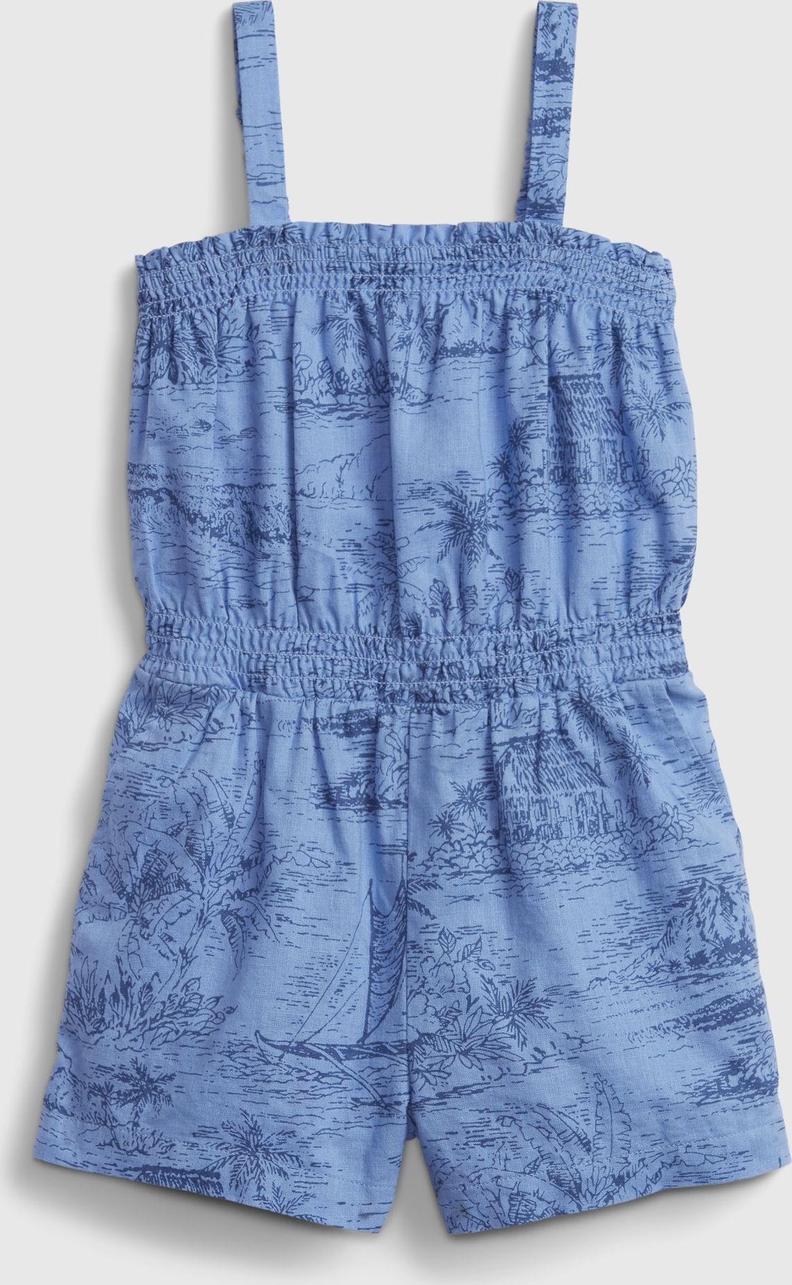 Modrý holčičí dětský overal tank romper GAP - 80-86 - obrázek 1
