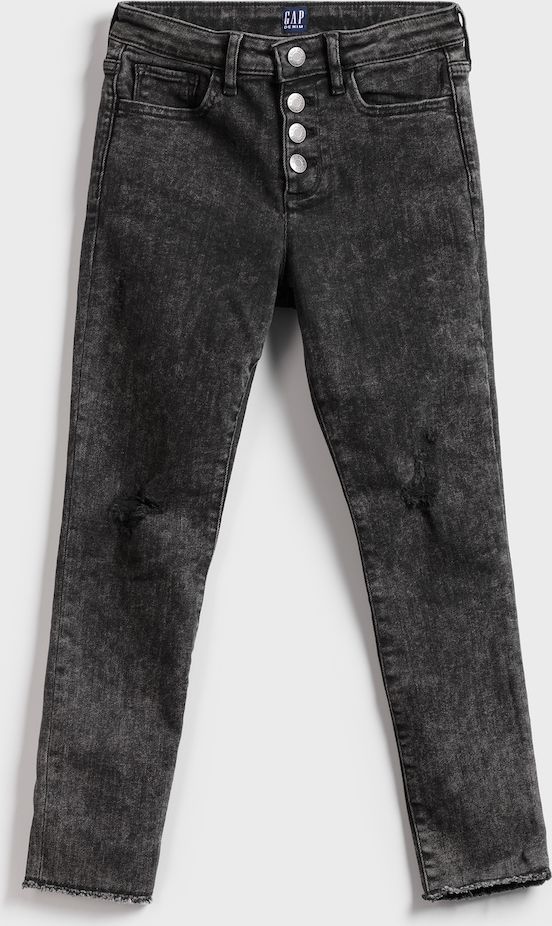 Černé holčičí dětské džíny high-rise skinny ankle legging GAP - 110 - obrázek 1