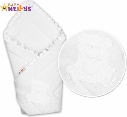 Zavinovačka TEDDY BEAR Baby Nellys - jersey - bílá - obrázek 1