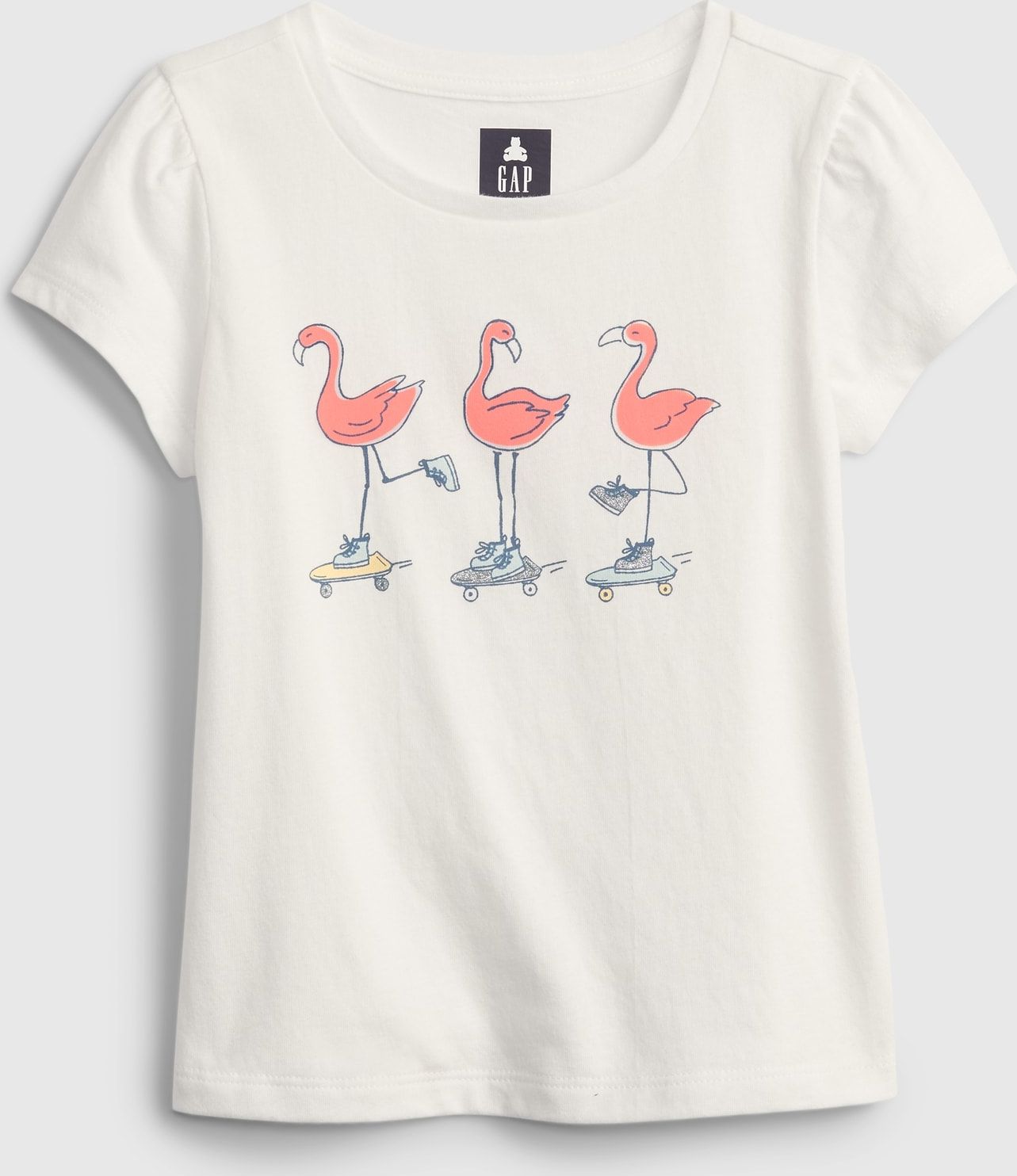 Bílé holčičí dětské tričko organic cotton graphic t-shirt - 92 - obrázek 1