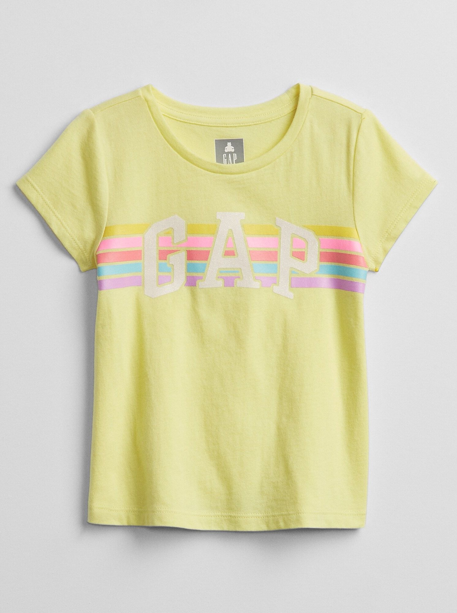 Žluté holčičí dětské tričko GAP Logo t-shirt - 80-86 - obrázek 1