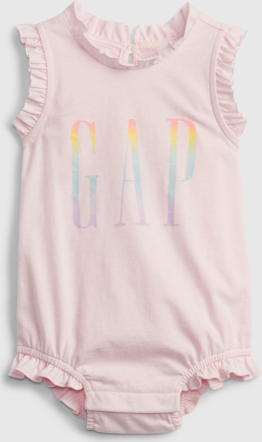 Růžové holčičí baby body GAP Logo arch suit - 62-68 - obrázek 1