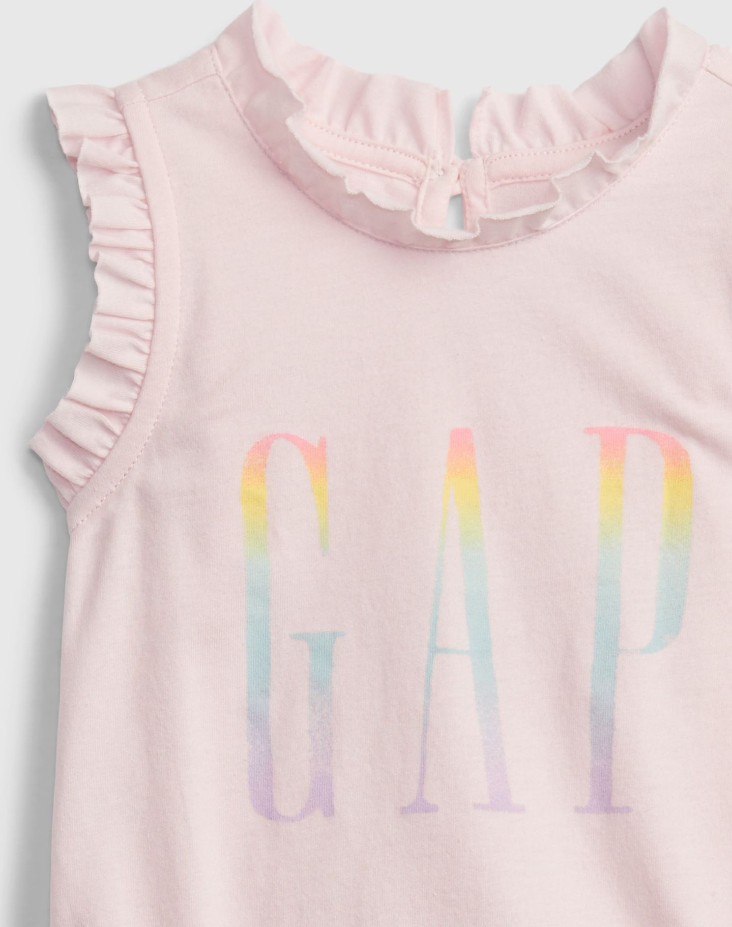 Růžové holčičí baby body GAP Logo arch suit - 62-68 - obrázek 3