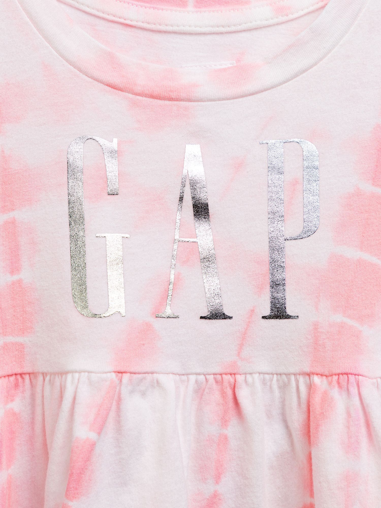 Růžové holčičí dětské šaty GAP Logo dress - 80-86 - obrázek 3