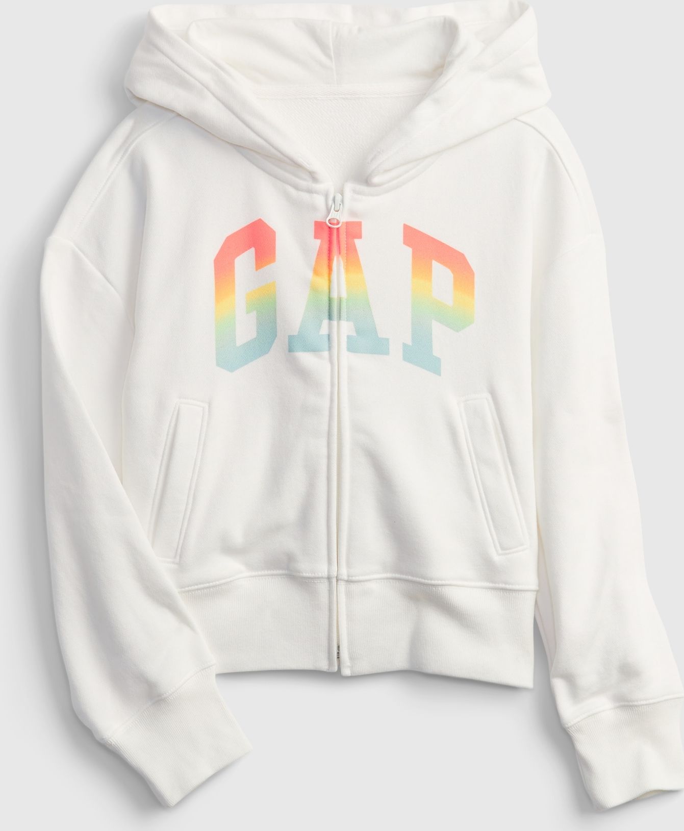 Bílá holčičí dětská mikina GAP Logo hoodie - 98-110 - obrázek 1