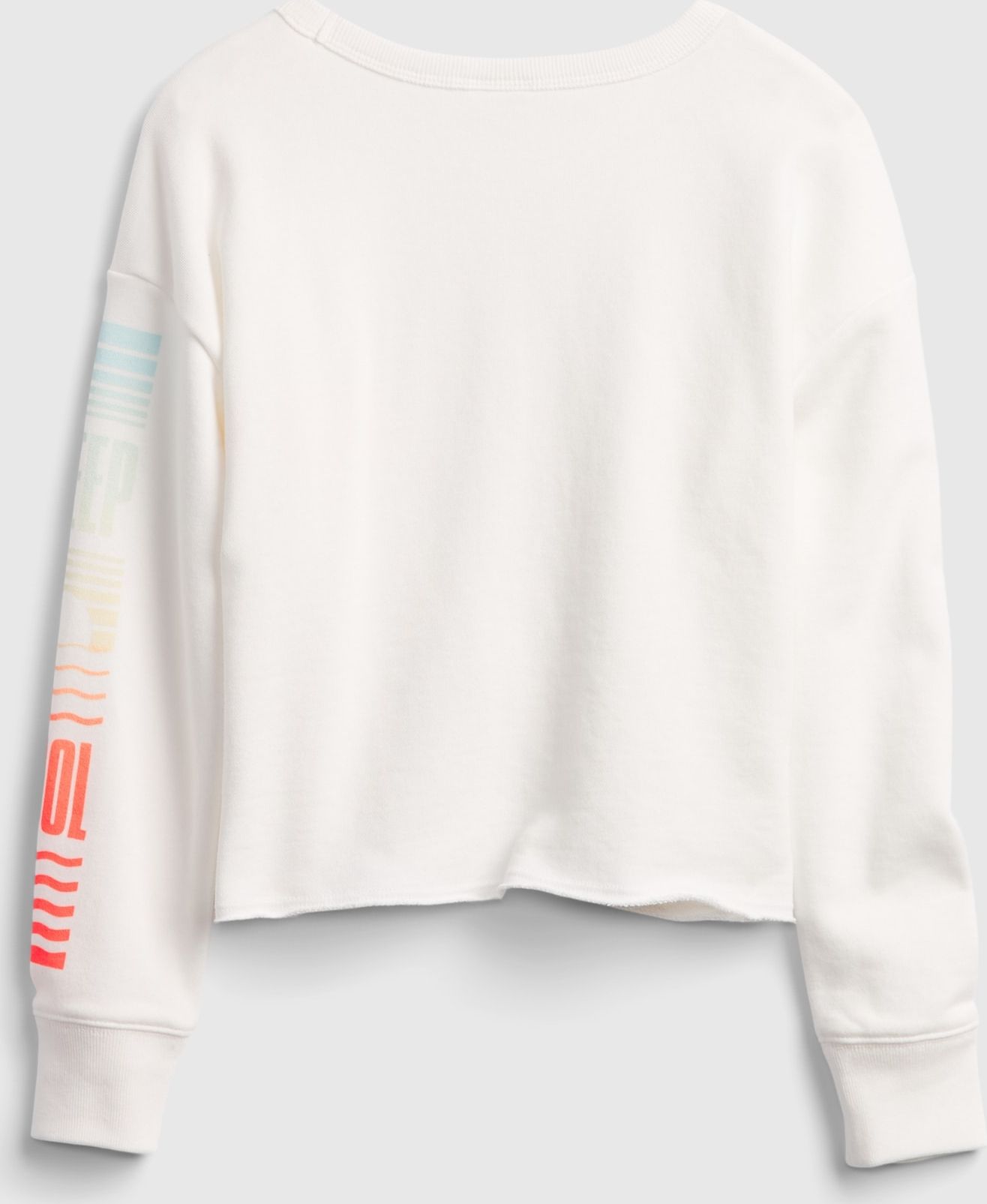 Bílá holčičí dětská mikina graphic boxy crew - 98-110 - obrázek 3