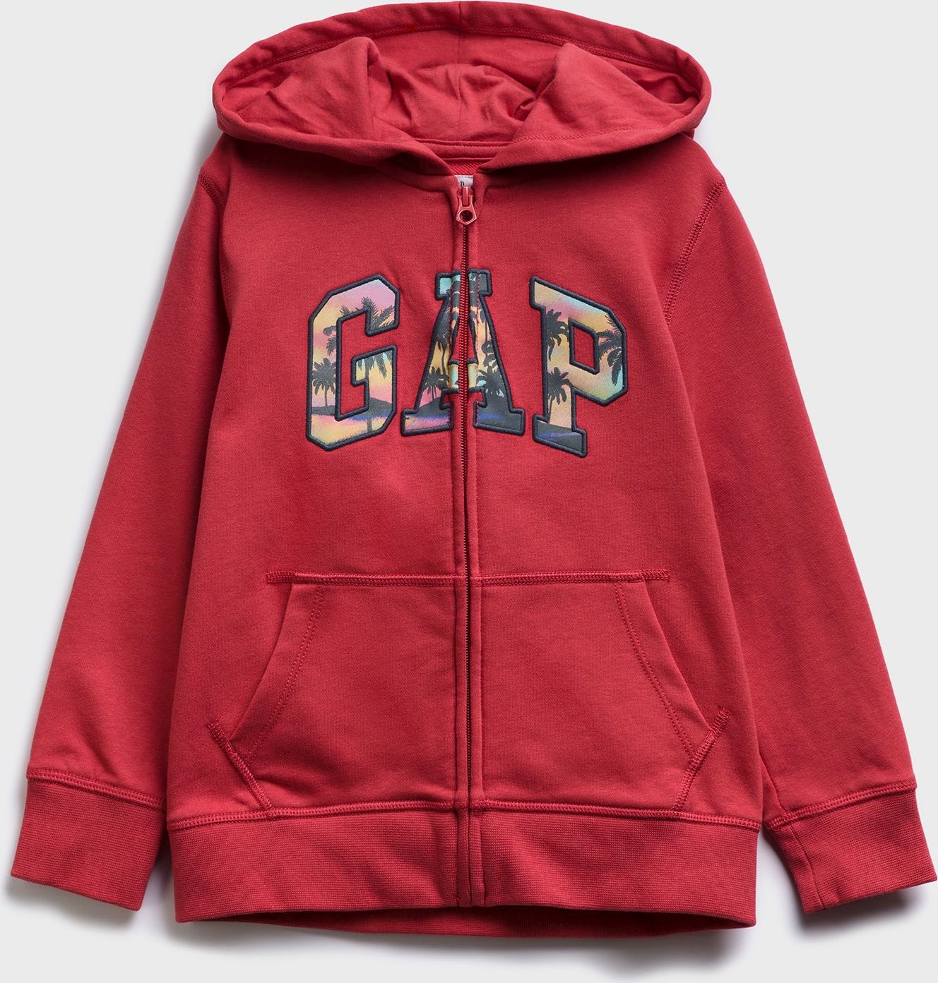 Červená klučičí dětská mikina GAP Logo hoodie - 98-110 - obrázek 1