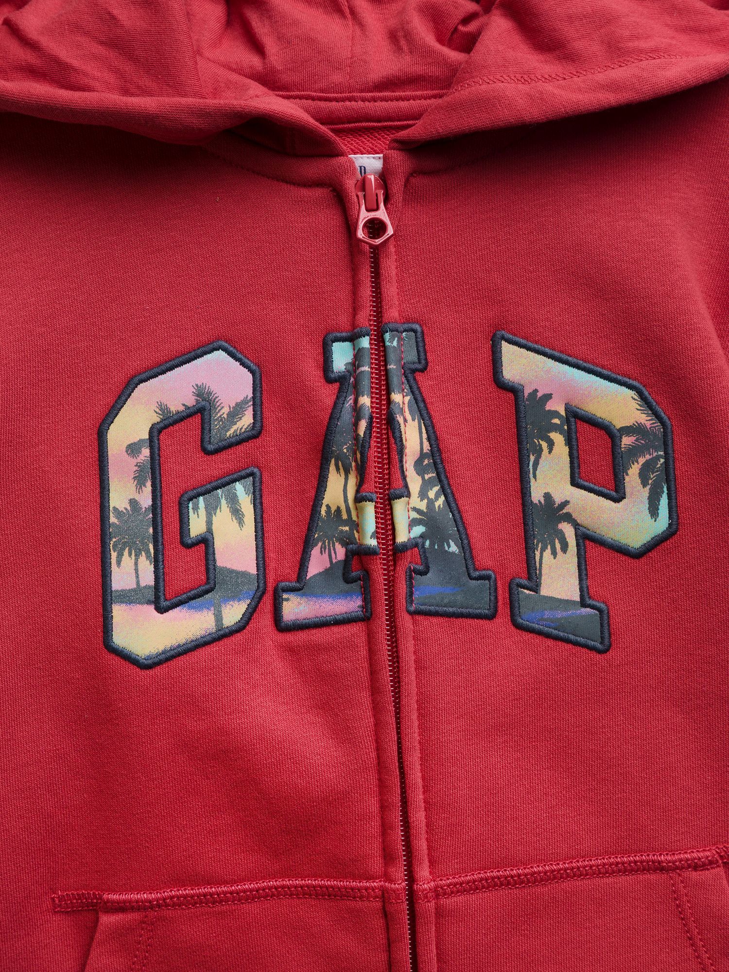 Červená klučičí dětská mikina GAP Logo hoodie - 98-110 - obrázek 3