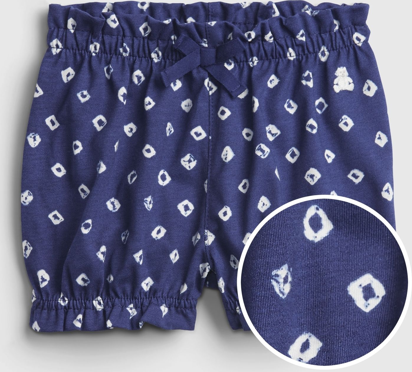 Modré holčičí baby kraťasy 100% organic cotton mix and match pull-on shorts GAP - 50-62 - obrázek 1
