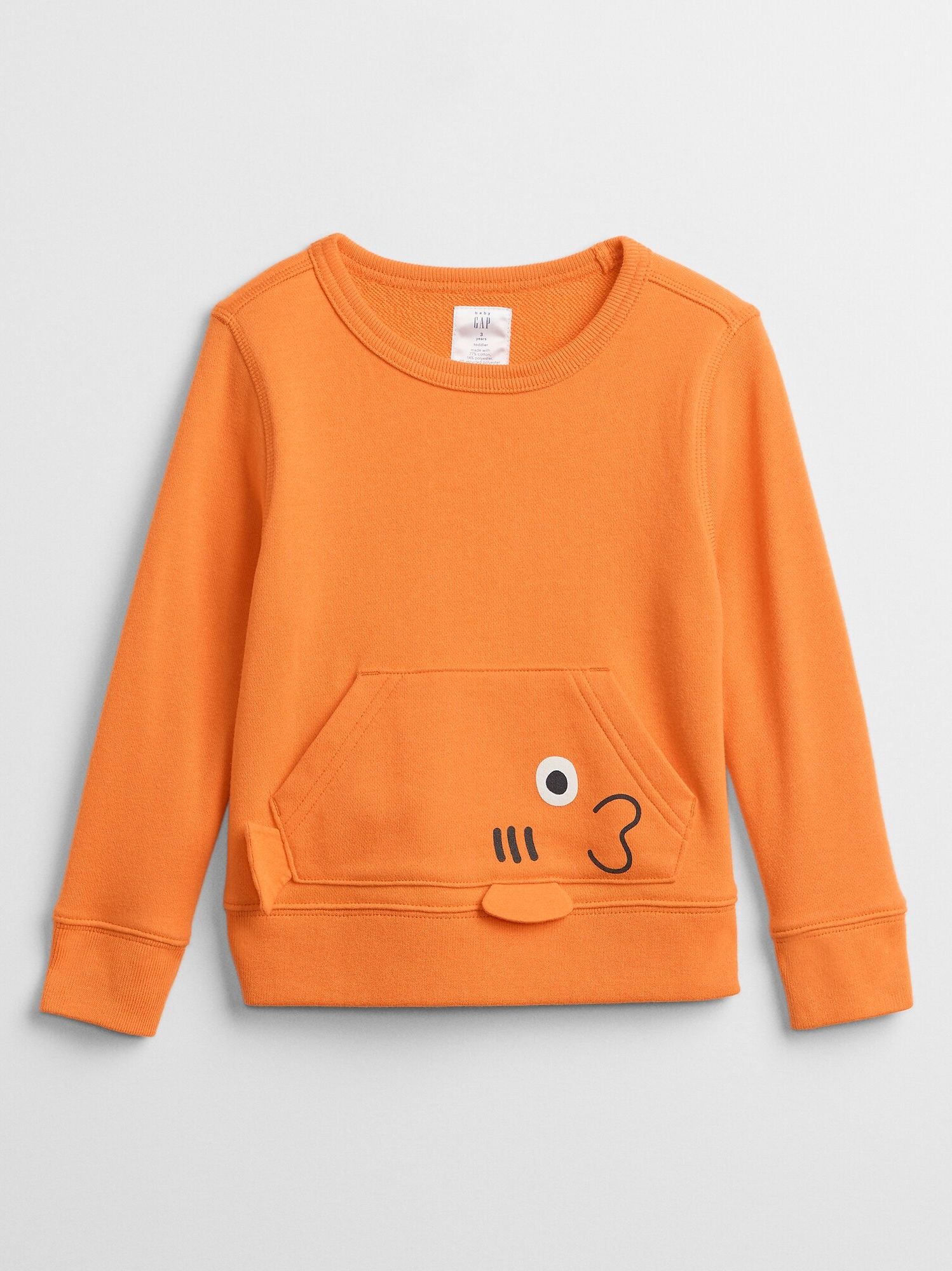 Oranžová klučičí dětská mikina graphic crewneck sweatshirt - 80-86 - obrázek 1