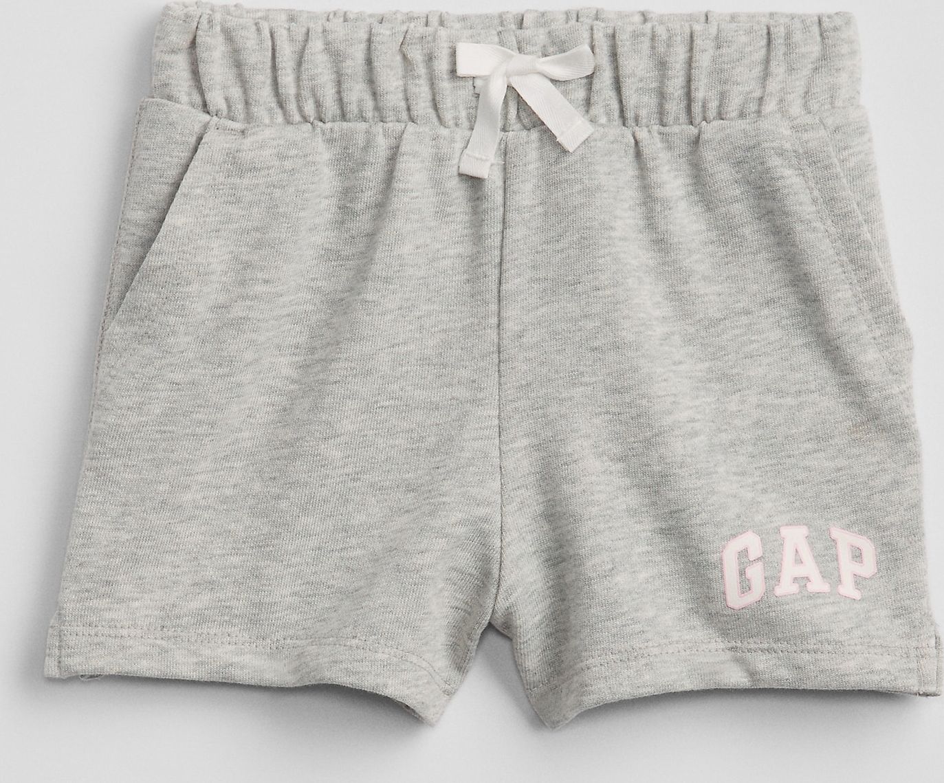 Šedé holčičí dětské kraťasy GAP Logo pull-on shorts - 92 - obrázek 1