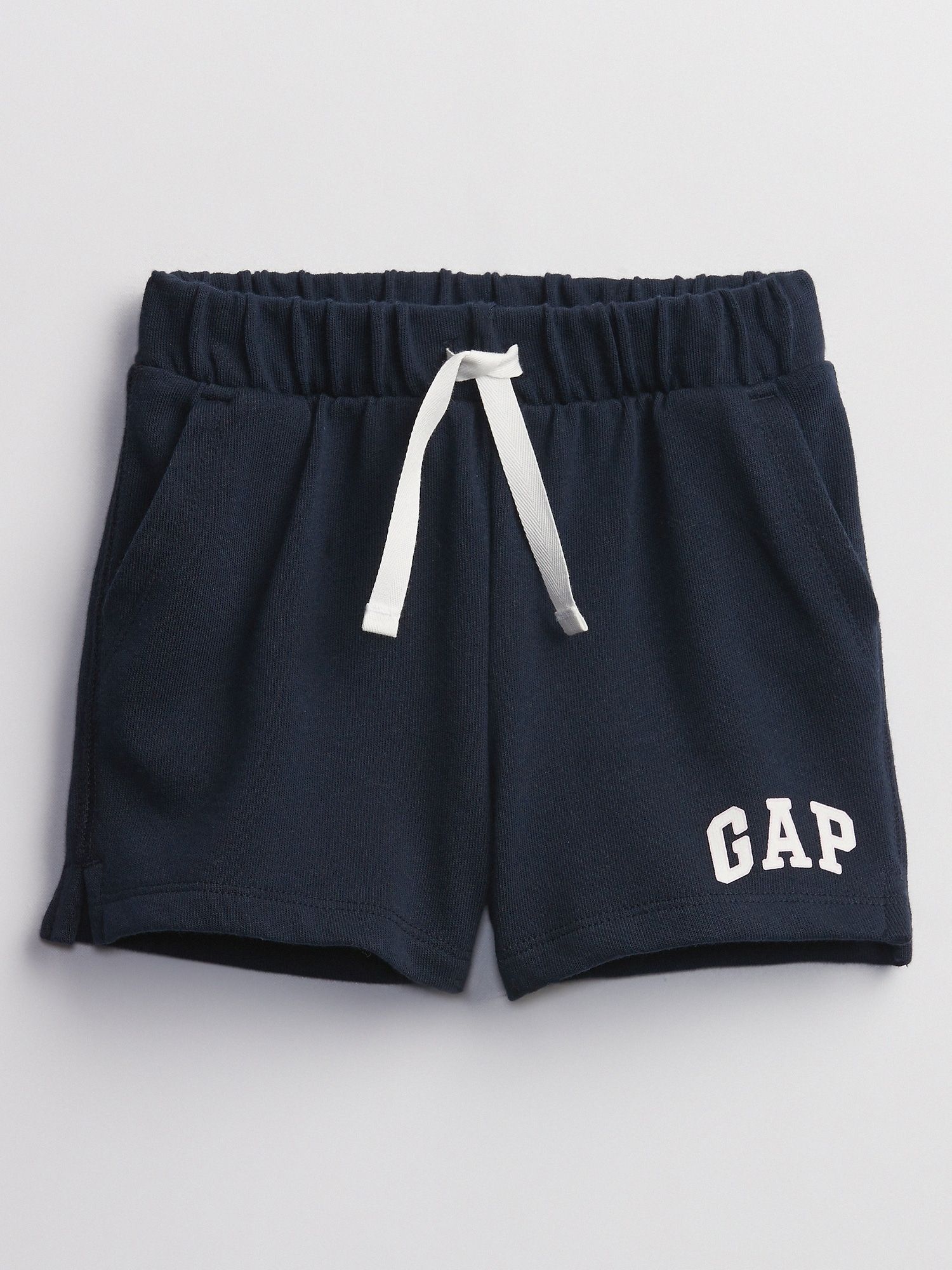 Modré holčičí dětské kraťasy GAP Logo pull-on shorts - 80-86 - obrázek 1