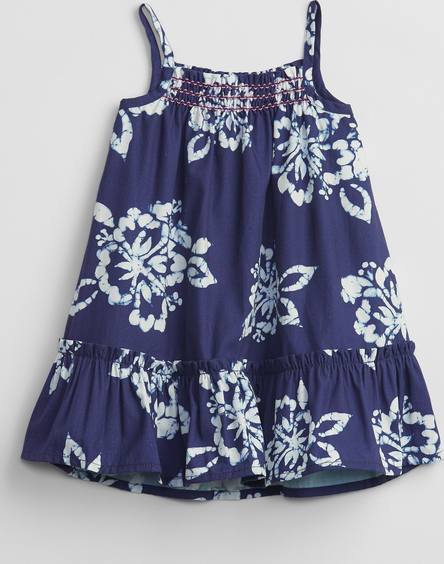 GAP Smocked Floral Šaty dětské Modrá - 0-3M - obrázek 2