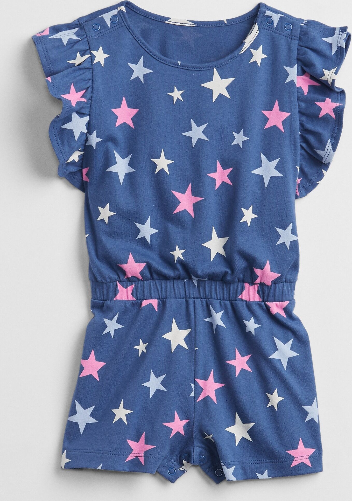 GAP Ruffle Romper Overal dětský Modrá - 12-18M - obrázek 1