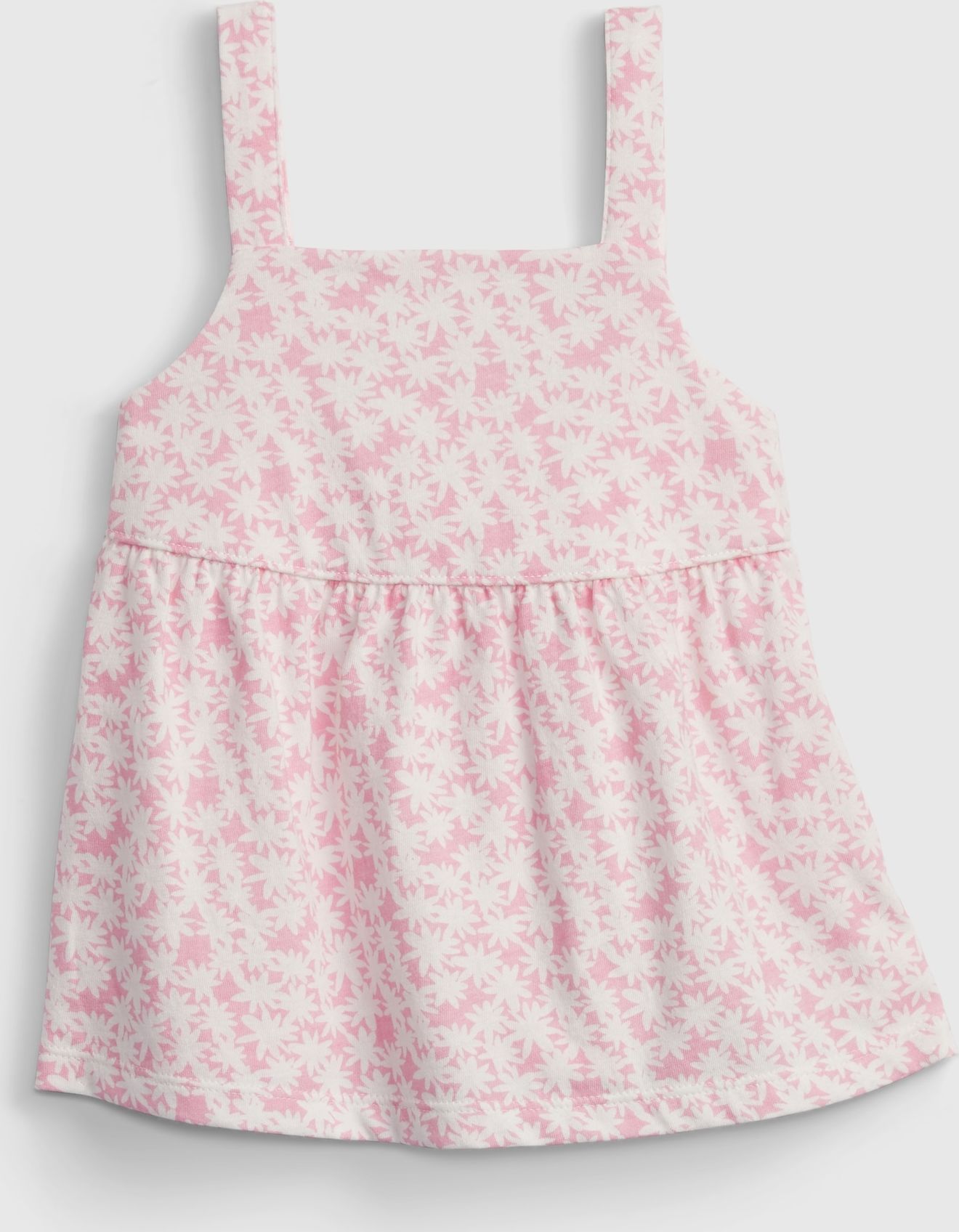 Dětský top peplum knit tank Růžová - 18-24M - obrázek 1