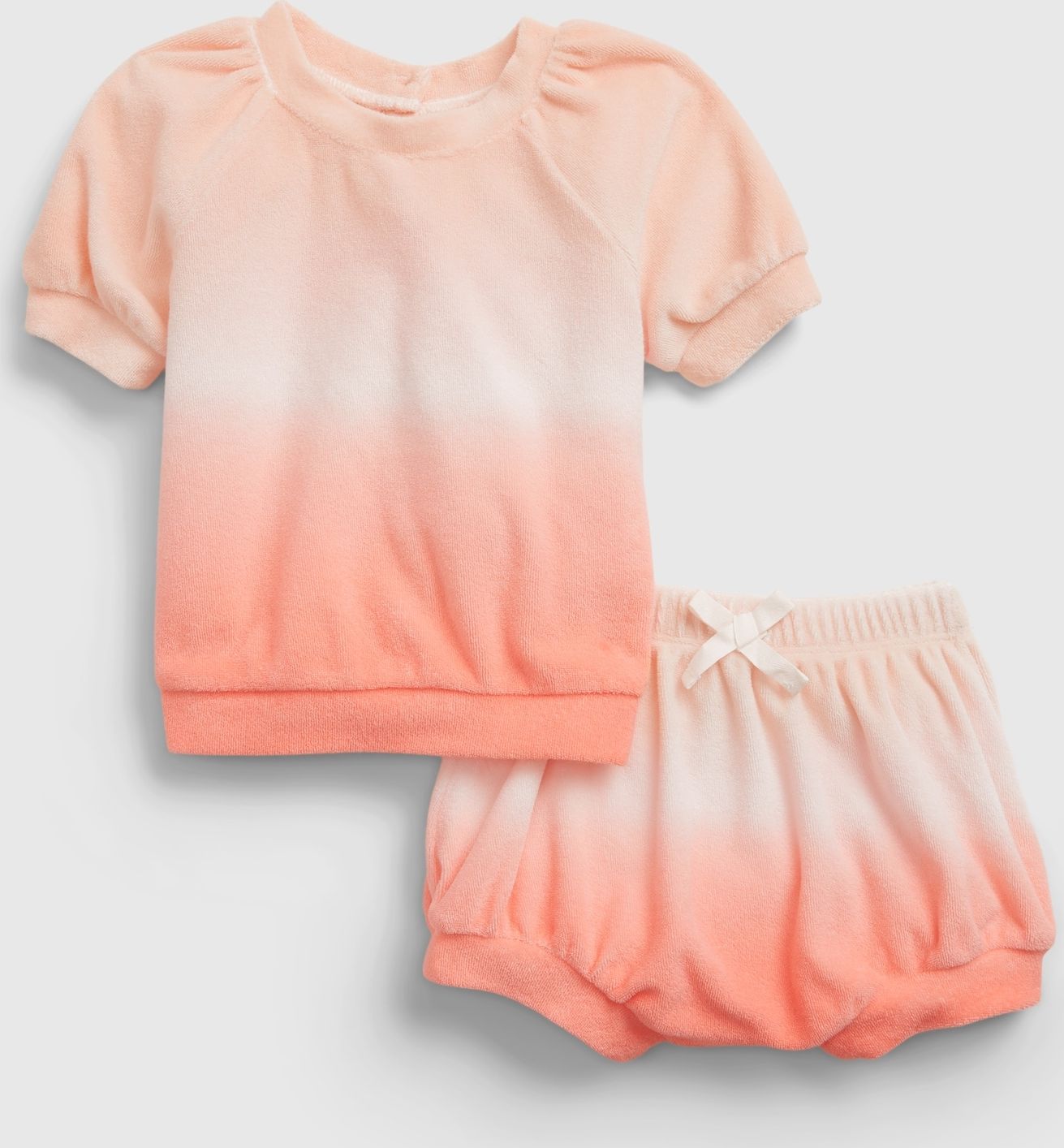 Baby set dip-dye outfit set Oranžová - 0-3M - obrázek 1