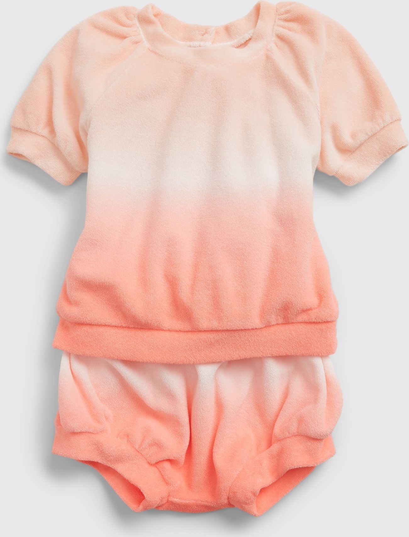 Baby set dip-dye outfit set Oranžová - 0-3M - obrázek 3