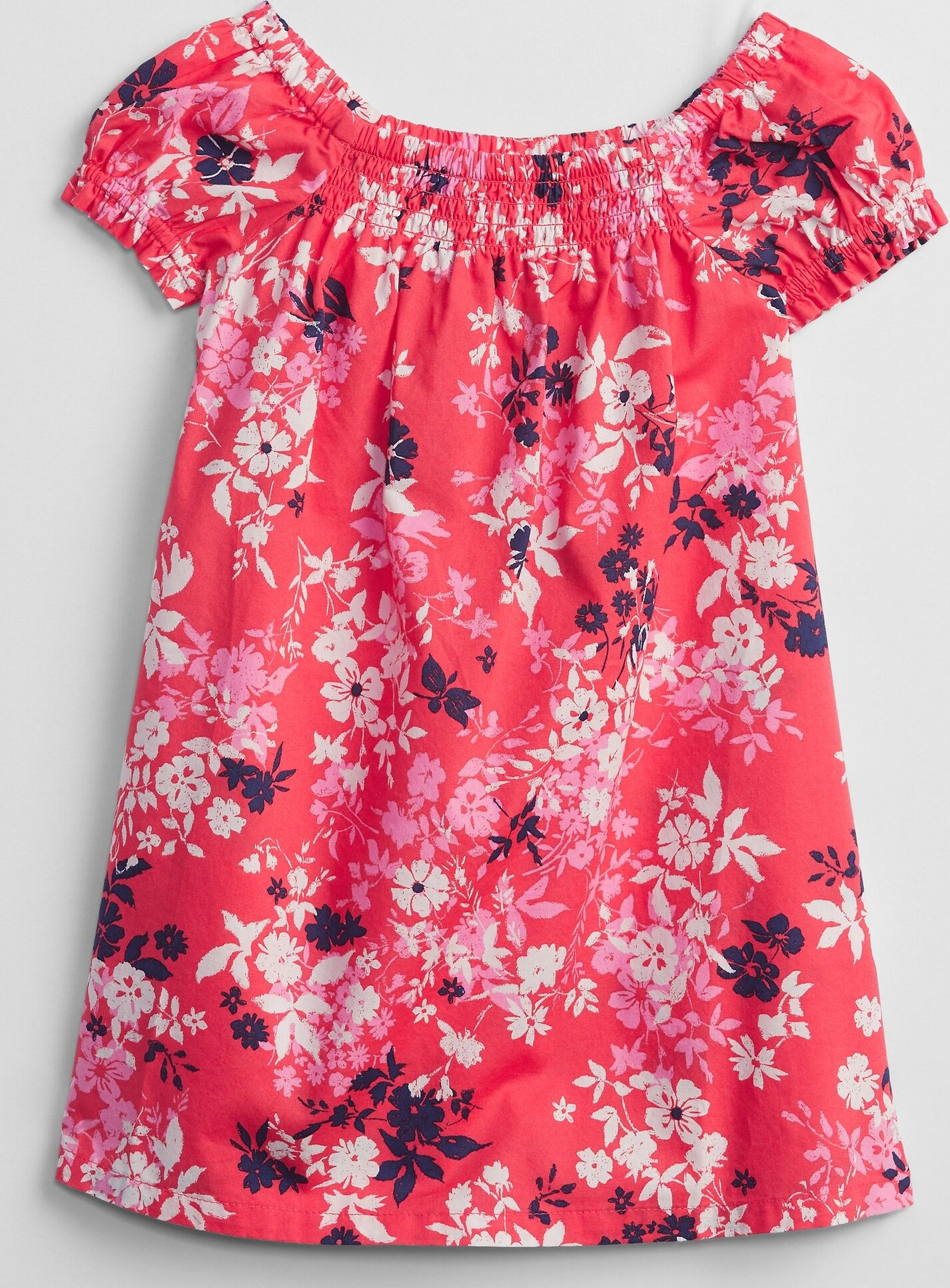 Dětské šaty smocked floral swing dress Růžová - 12-18M - obrázek 2